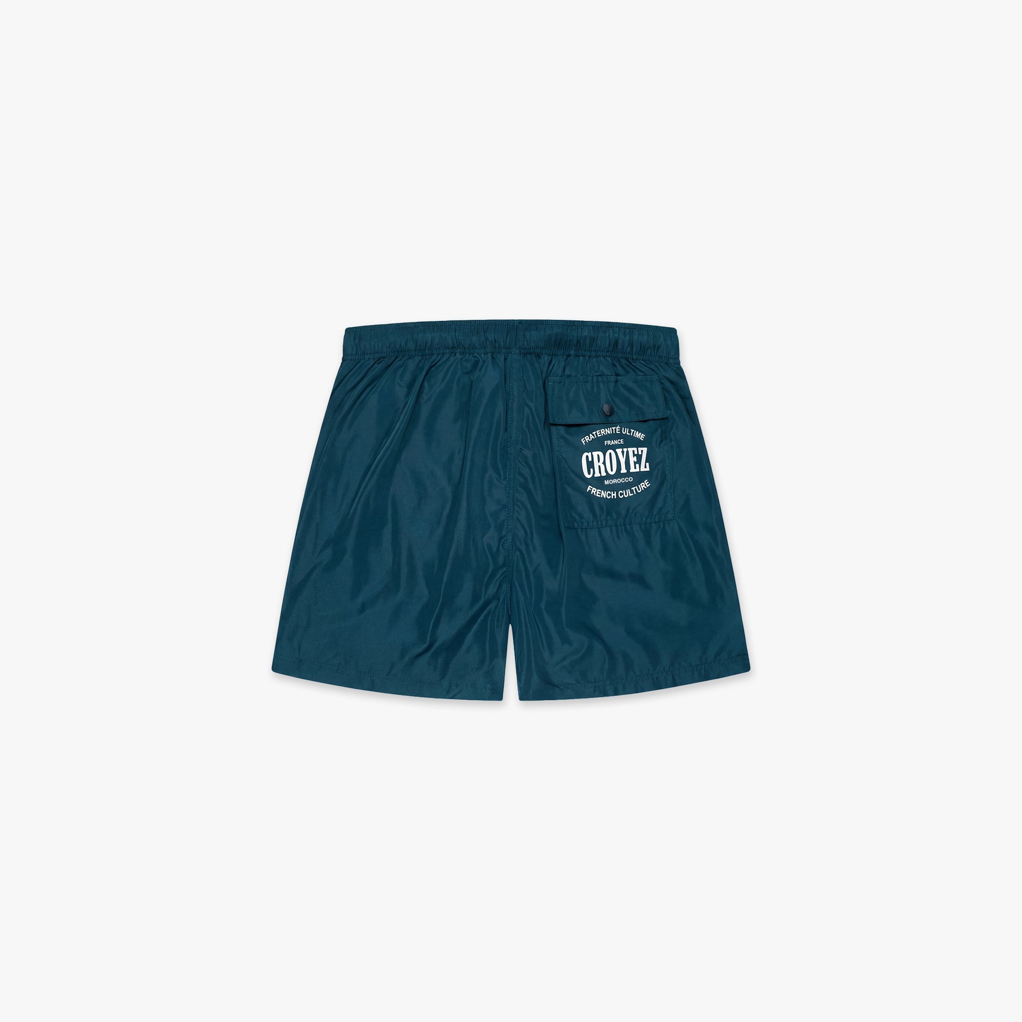 Croyez Stamp Shorts- Dark Teal