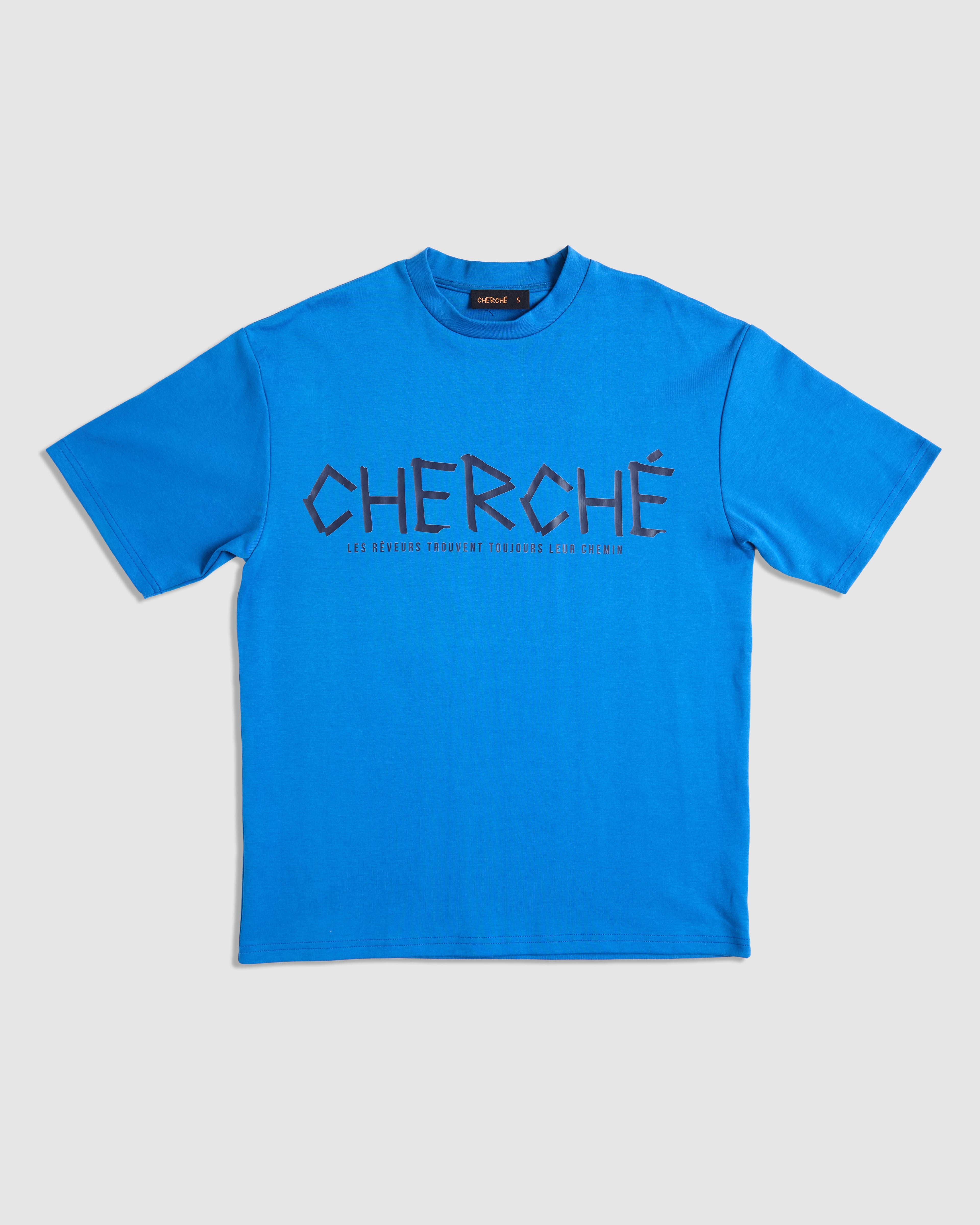 Cherché Oversized Tee- Blue