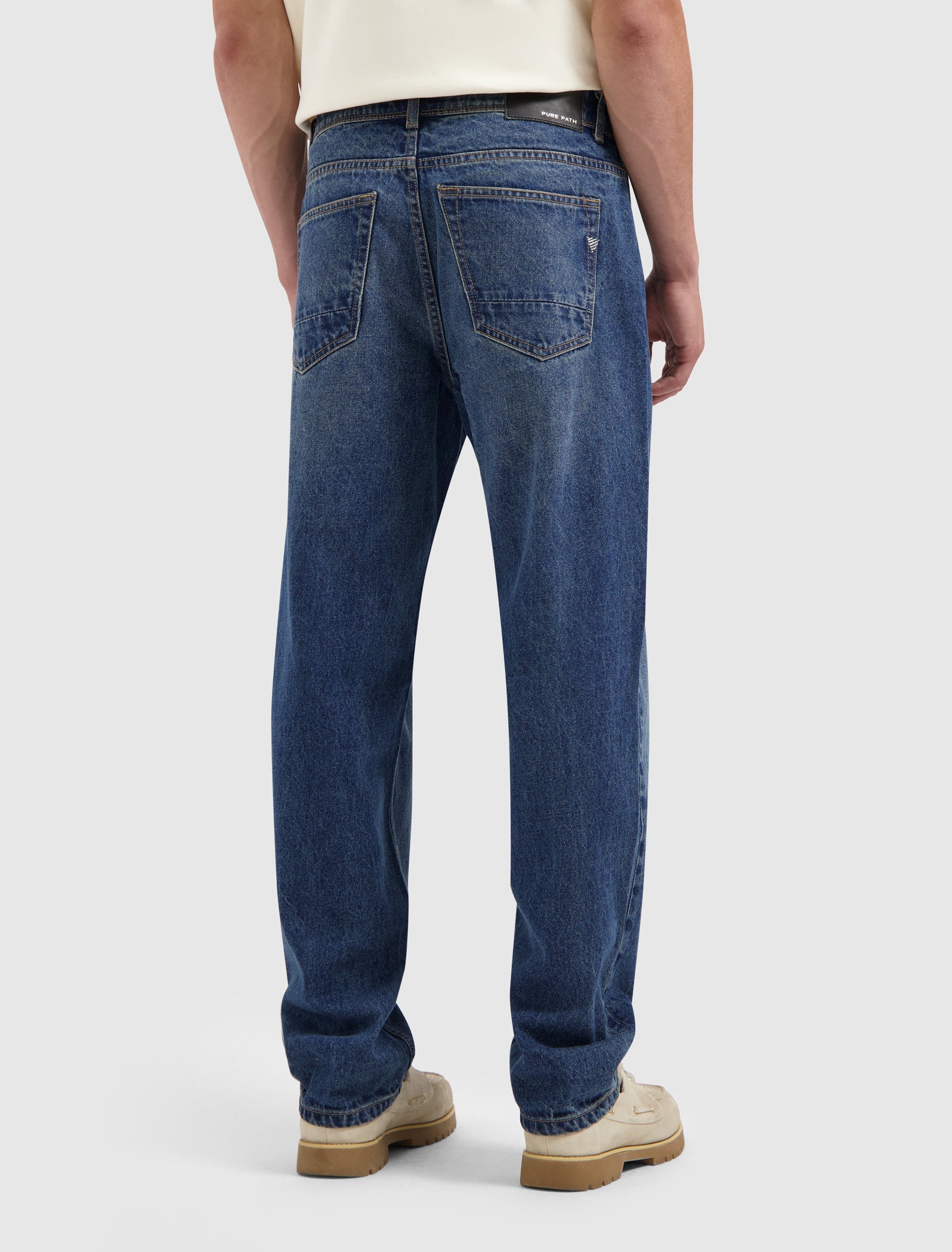 The Aiden W1653 Loose Fit Jeans - Denim Blue Green