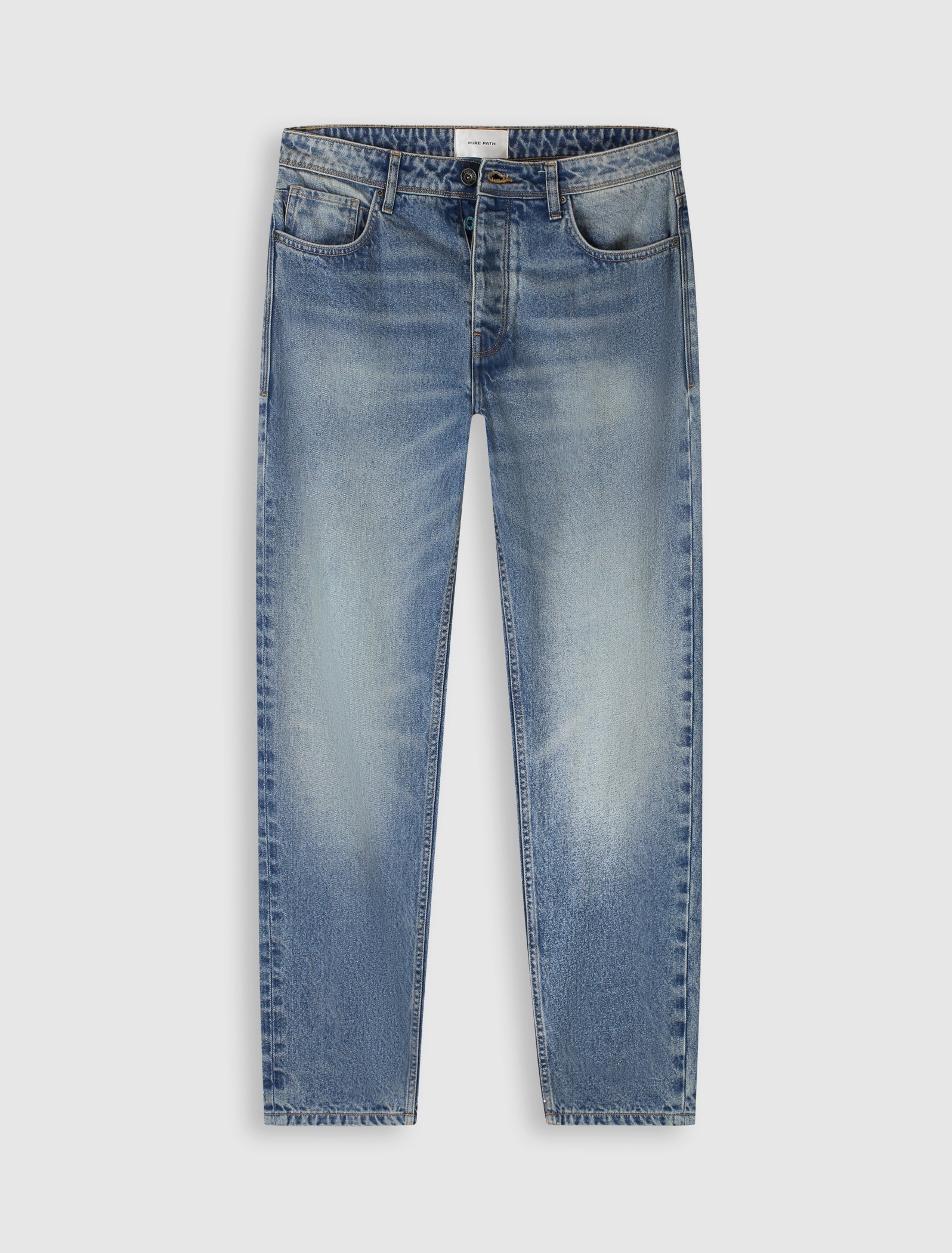 The Aiden W1653 Loose Fit Jeans - Denim Blue Green