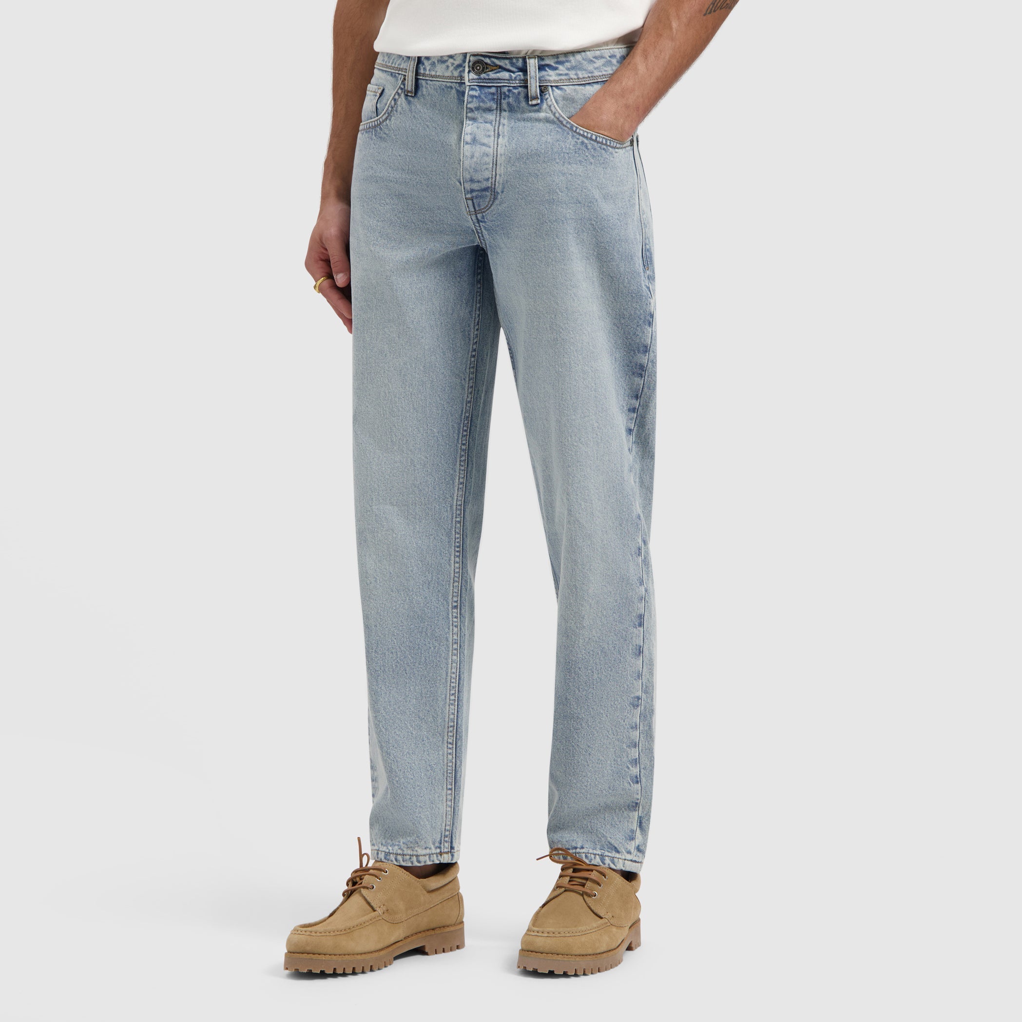 The Aiden W1653 Loose Fit Jeans - Denim Blue Green