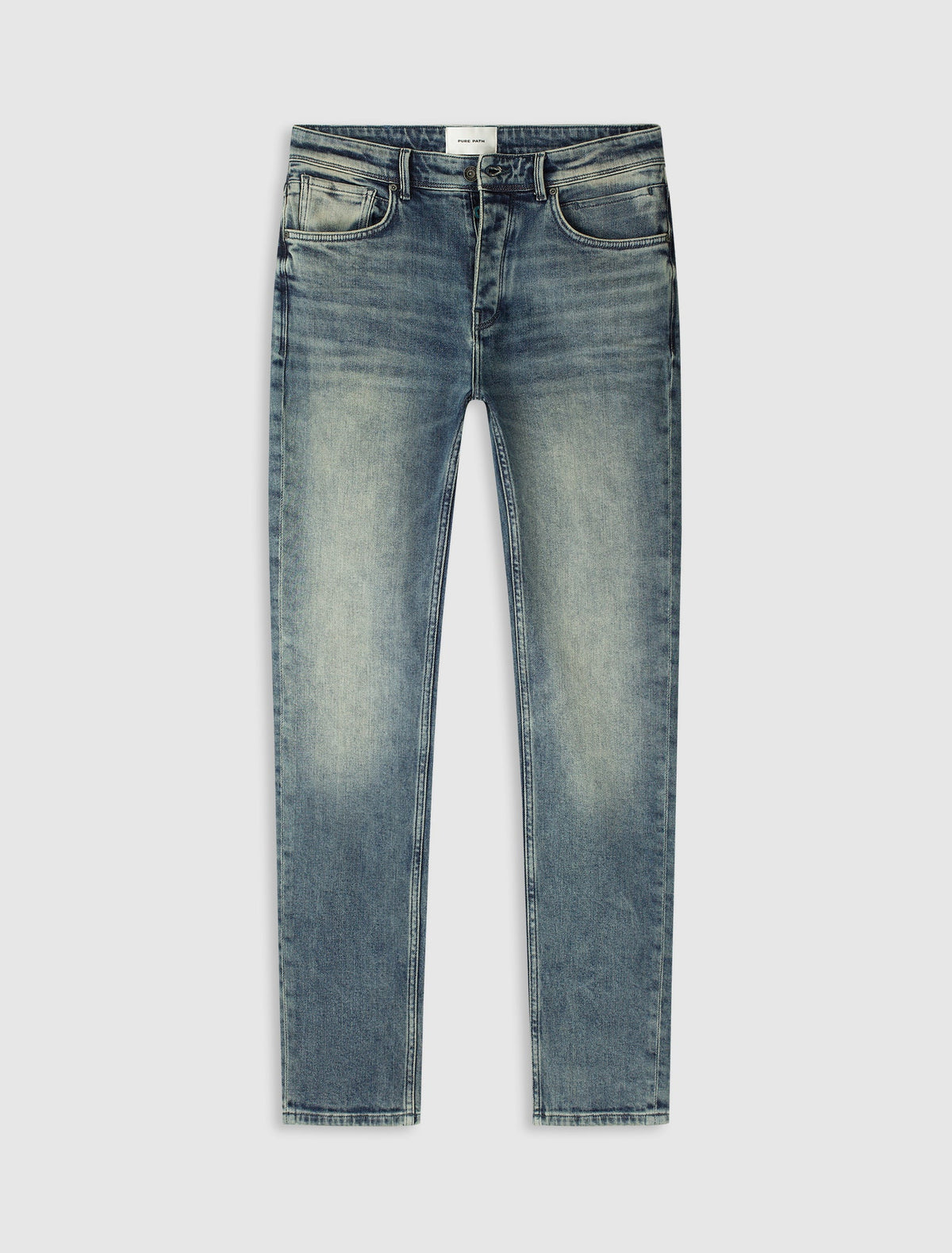 Pure Path The Ryan Slim Fit Jeans- Denim Mid Blue L34