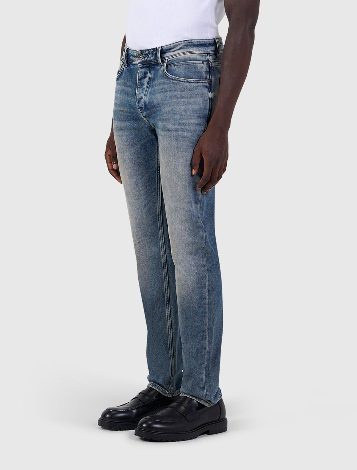 Pure Path The Ryan Slim Fit Jeans- Denim Mid Blue L32
