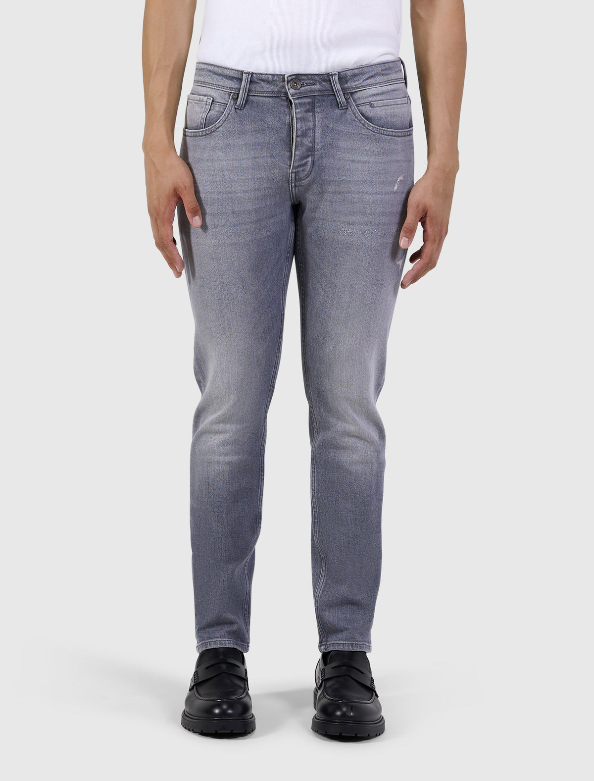 Pure Path The Ryan Slim Fit Jeans- Denim Mid Grey L32