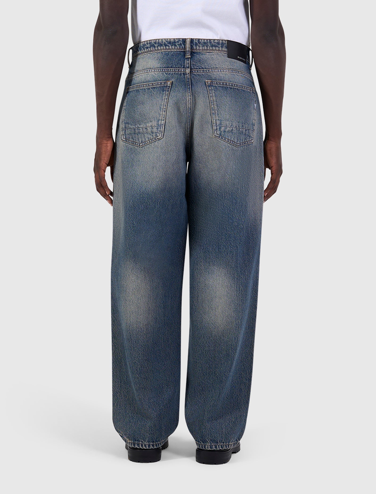 Pure Path The Chase Loose Fit Jeans- Denim Blue Green W1782