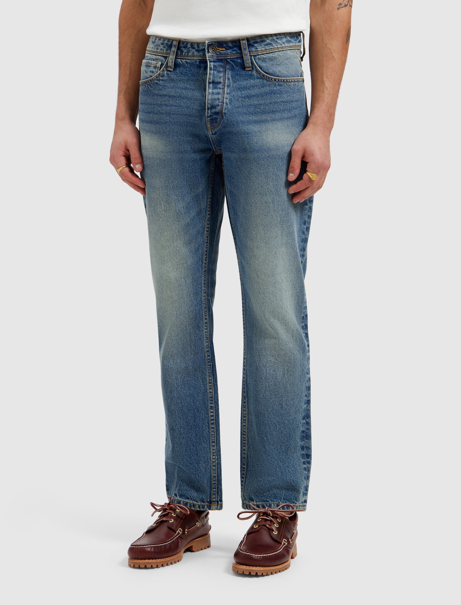 Pure Path The Eric Regular Fit Jeans- Denim Blue Green
