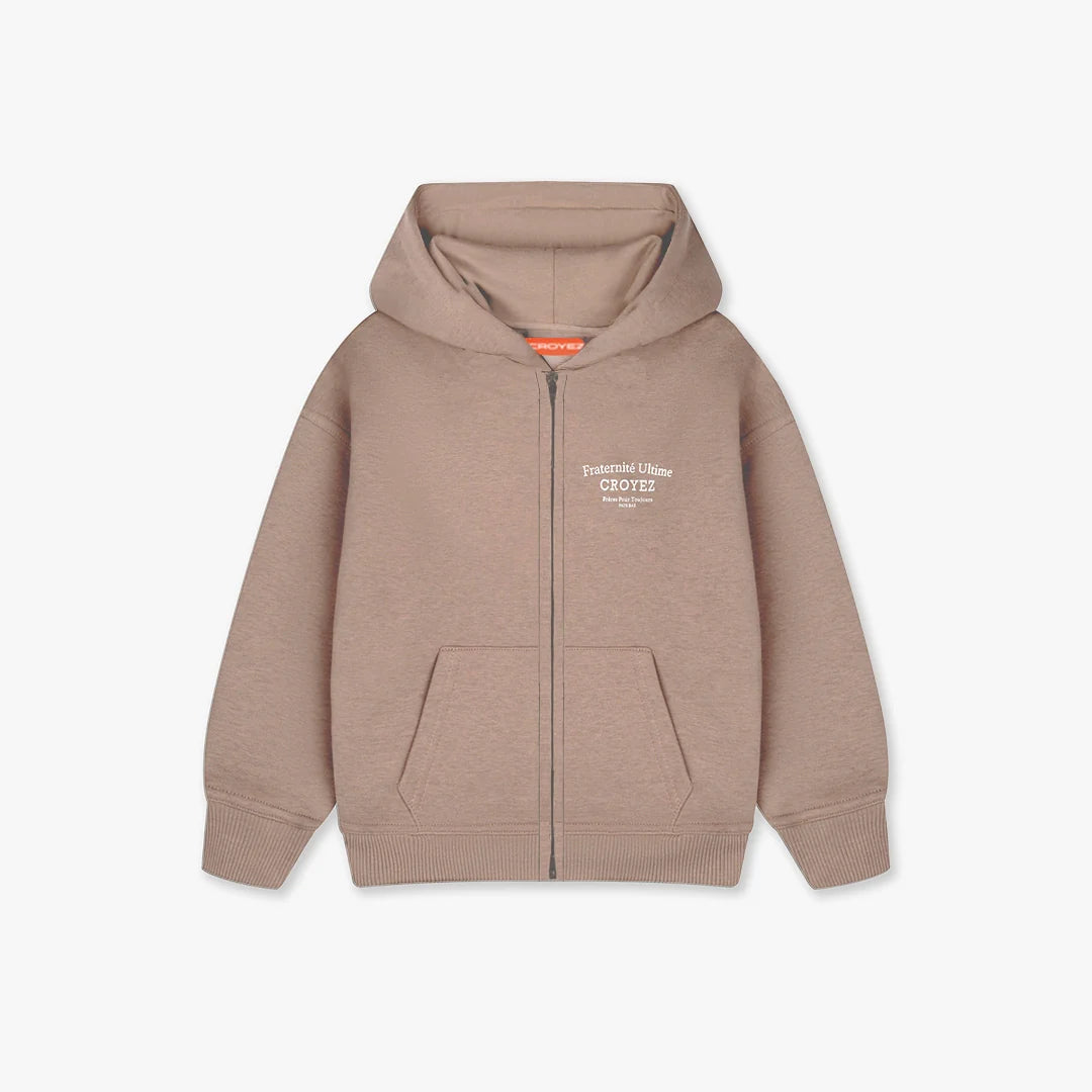 Croyez Mini Fraternite Zip-Hoodie- Sand
