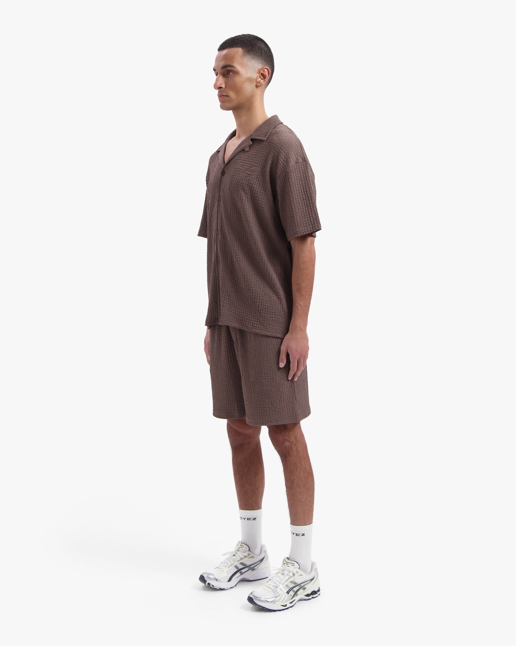 Croyez Zeplin Seersucker Shirt- Brown