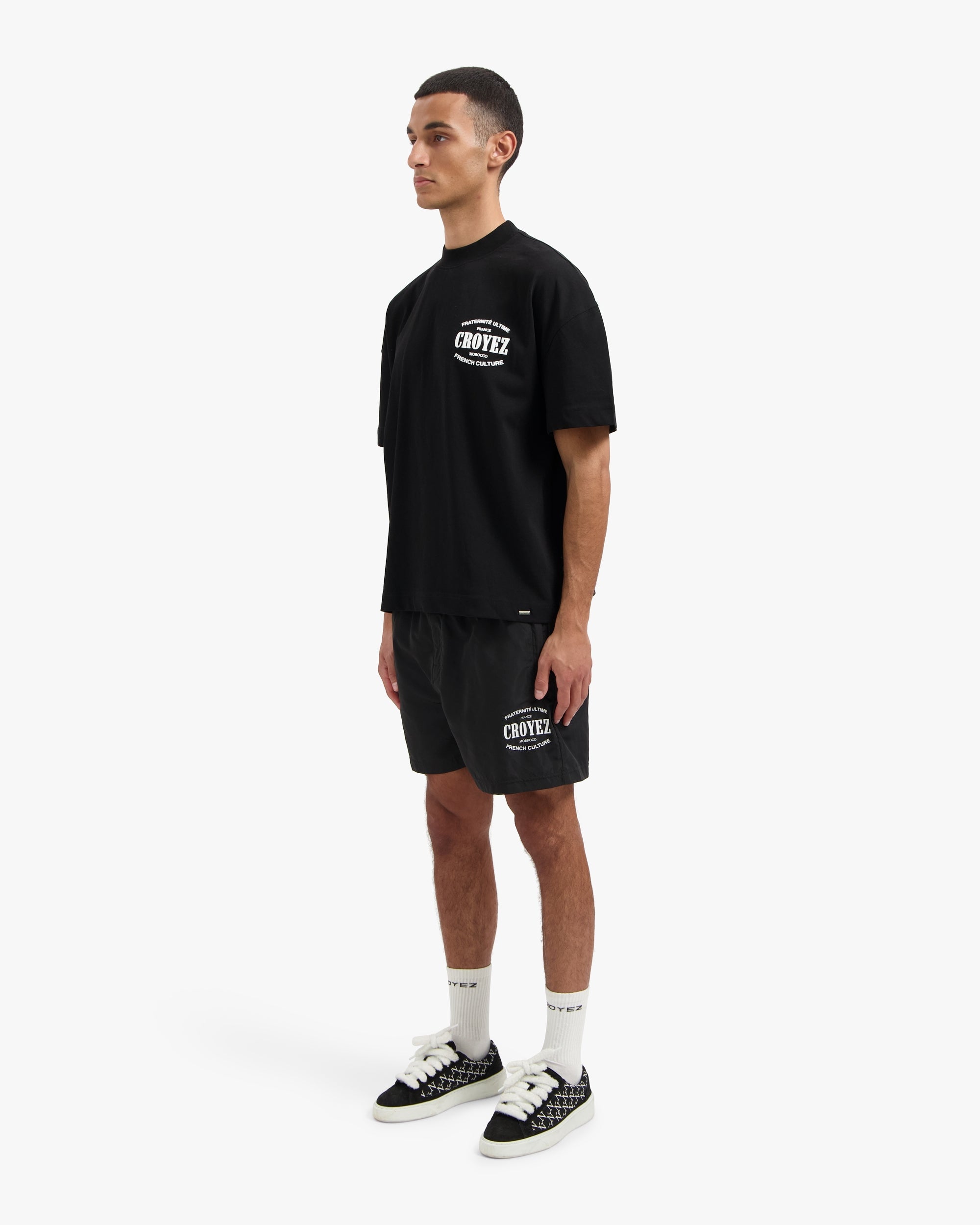Croyez Stamp Swim Short- Black