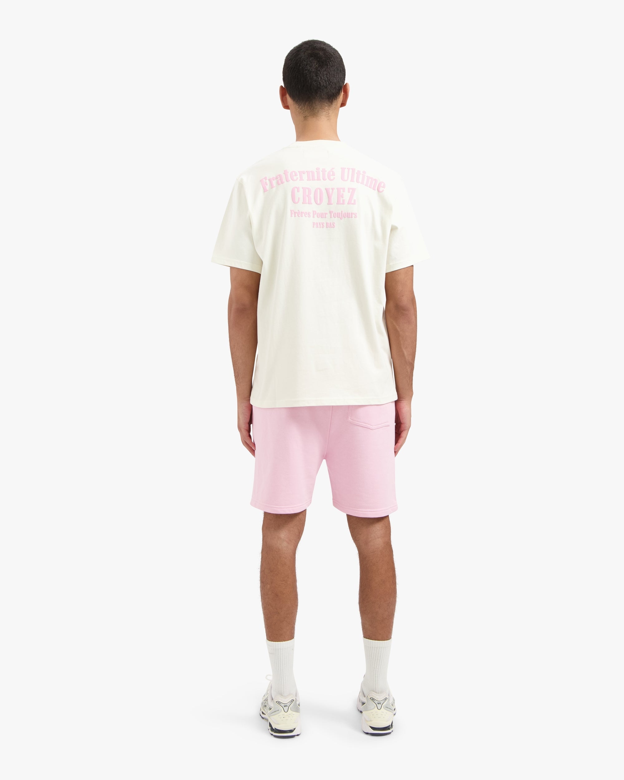 Croyez Fraternité  T-shirt- Off White/Pink