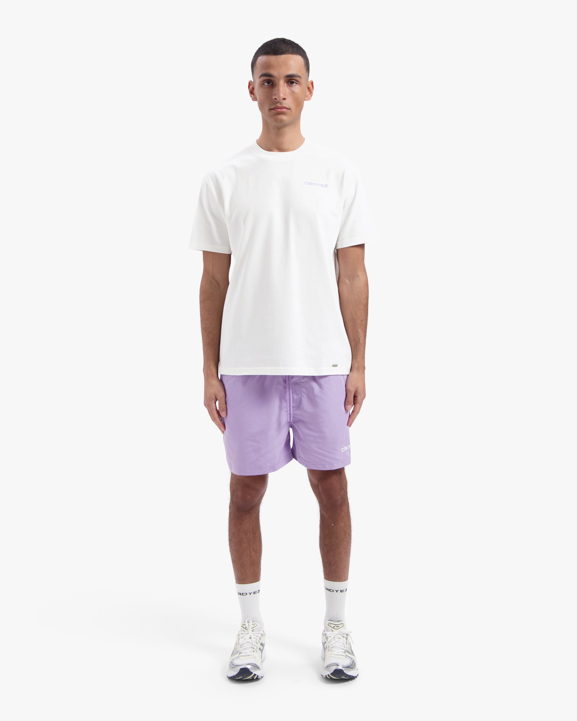 Croyez Artwork Swim Short- Lilac