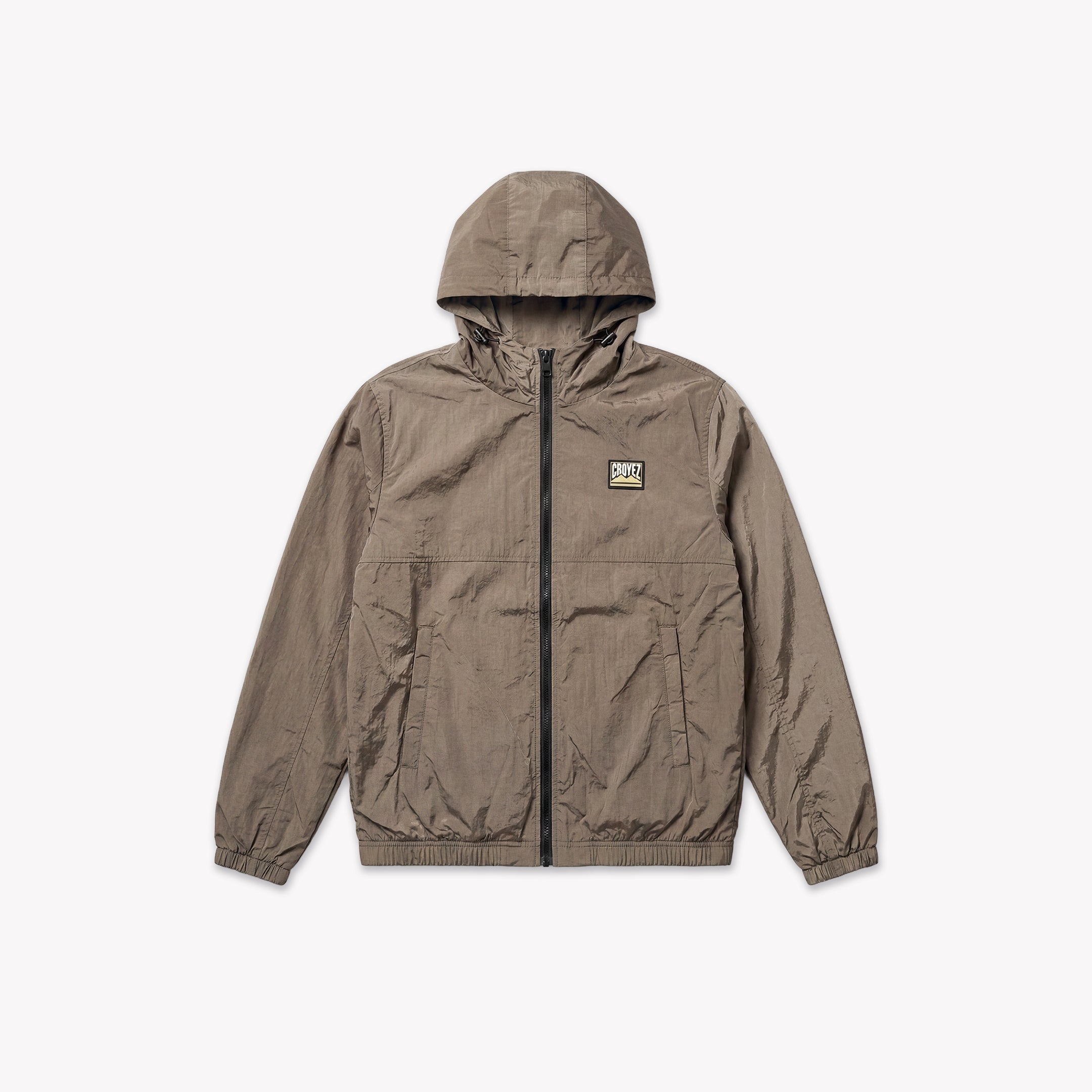 Croyez Crinkle Patch Jacket- Washed Brown