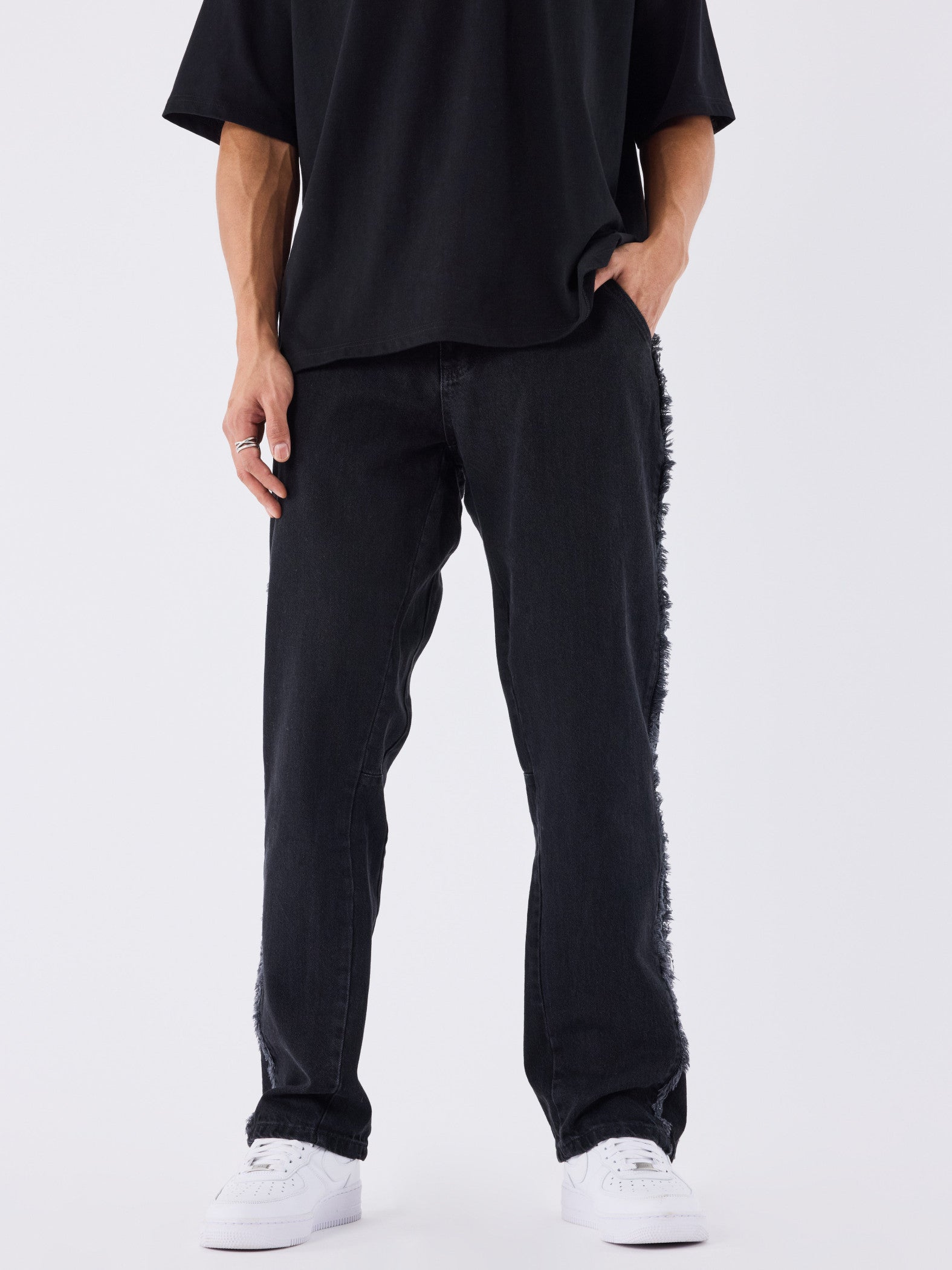 Project X Paris Flared Jeans- Black