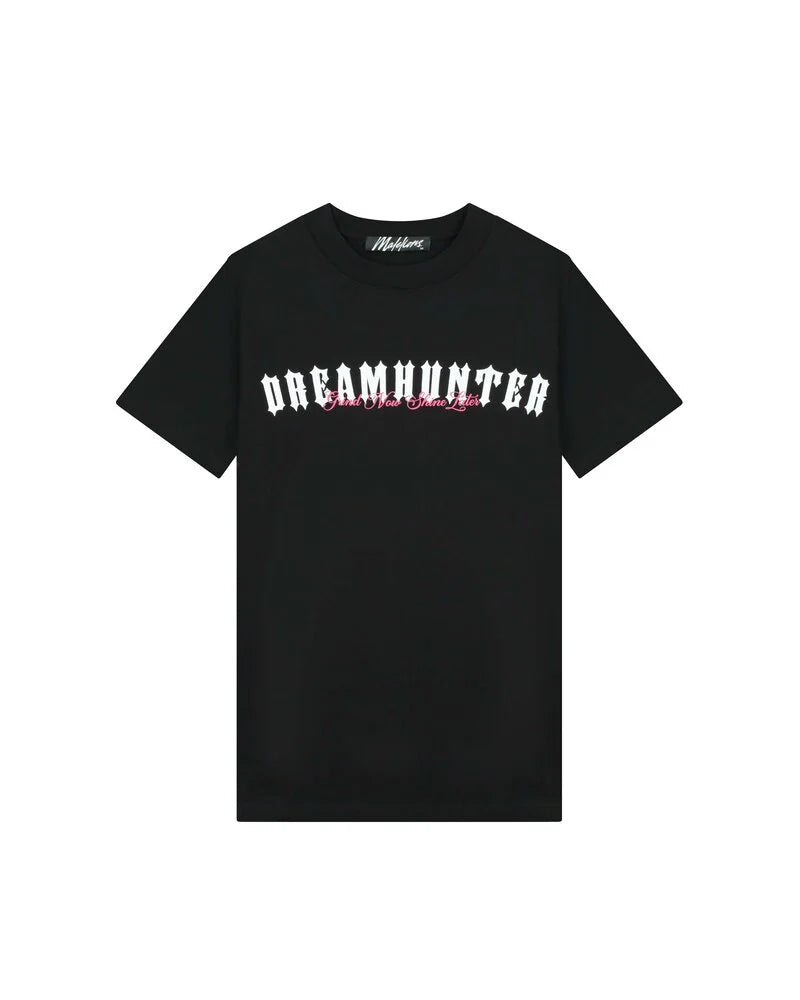 Malelions Dreamhunter T-shirt Zwart - Fuchsia