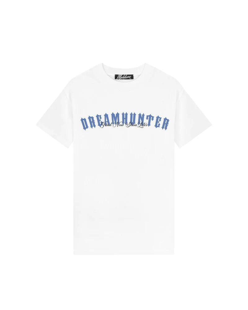 Malelions Dreamhunter T-shirt Wit - Kobalt Blauw