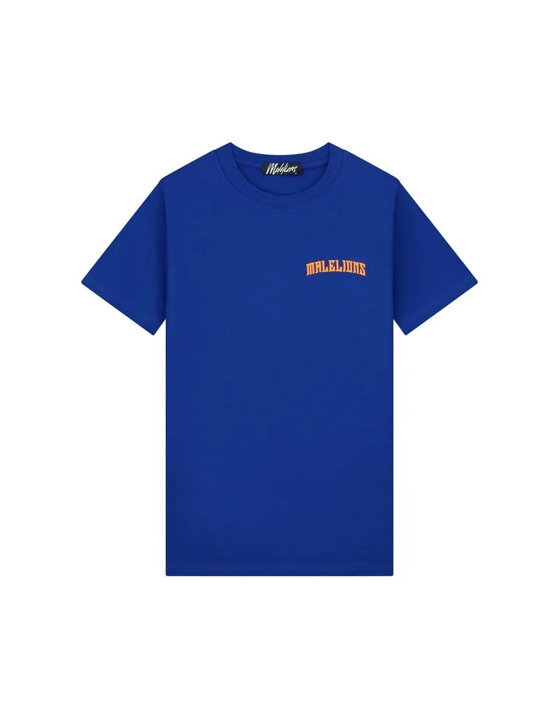 Malelions Boxer T-shirt Kobalt Blauw - Oranje