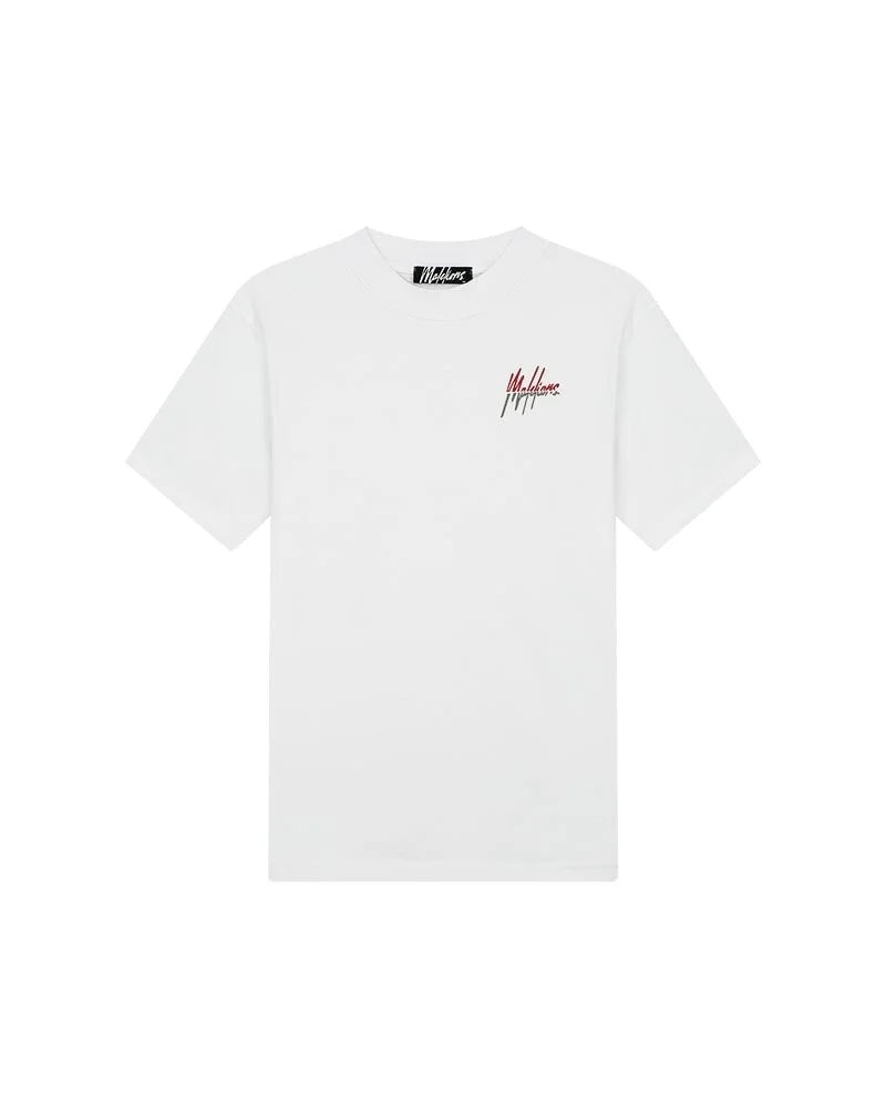 Malelions Split T-Shirt White/Red