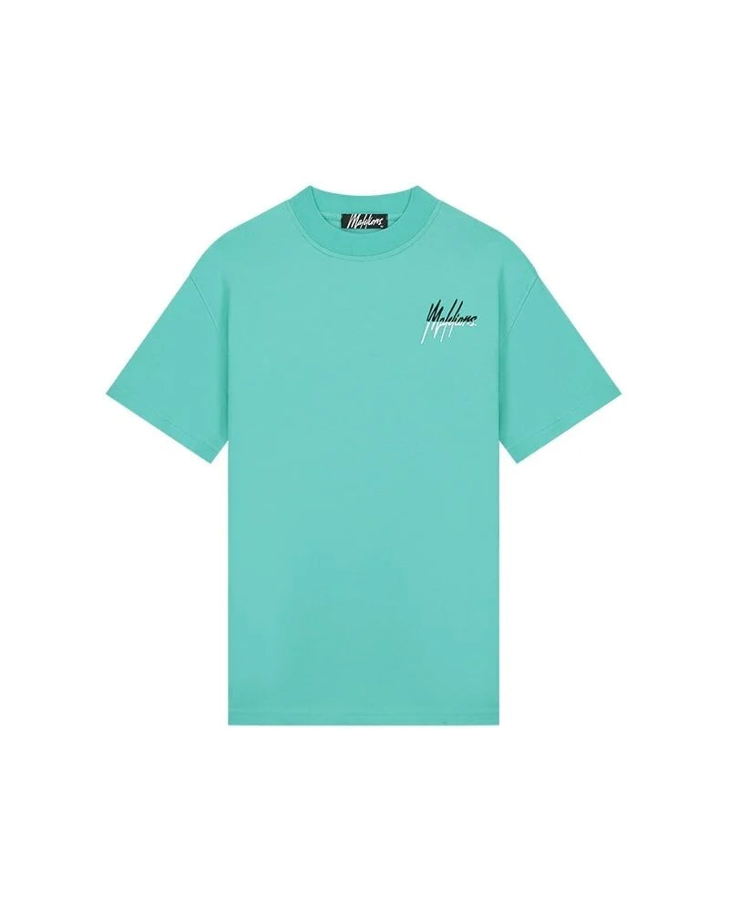 Malelions Split T-Shirt Turquoise/Black
