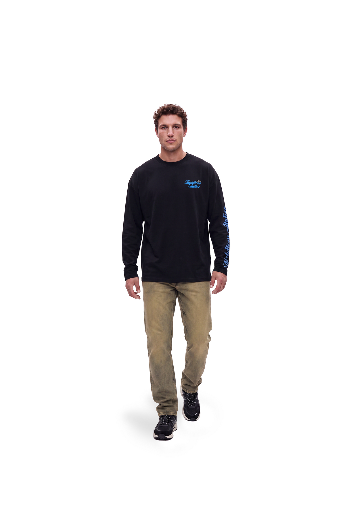 Malelions Men Straight Fit Jeans - Sand Washed