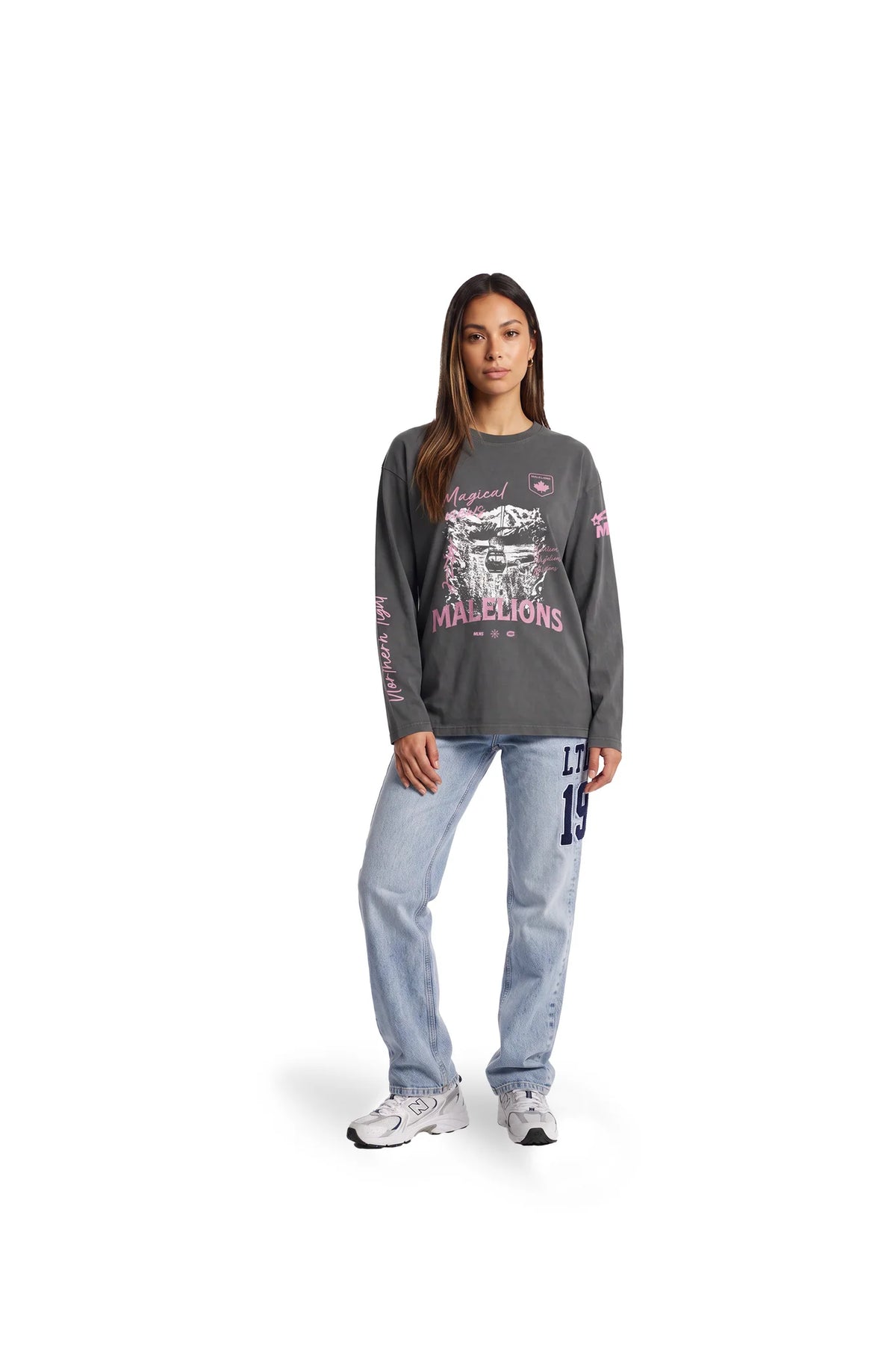 Malelions Women Slopes Longsleeve- Acid Wash