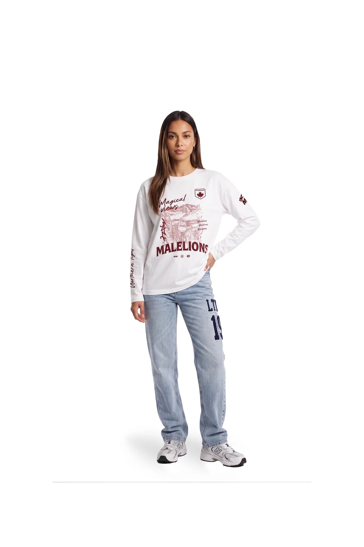 Malelions Women Slopes Longsleeve- White