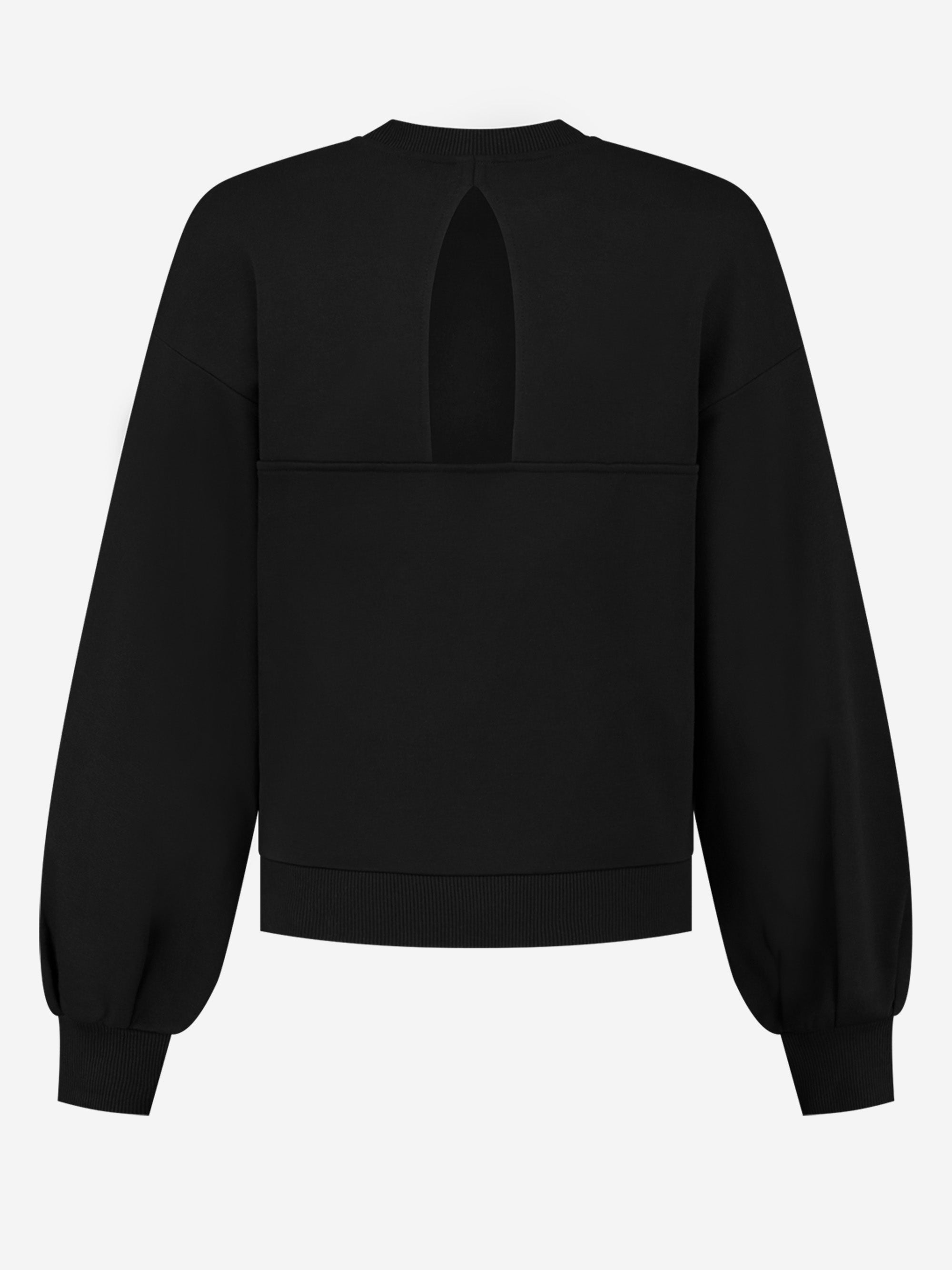 Nikkie Pleated Cuff Sweater Zwart