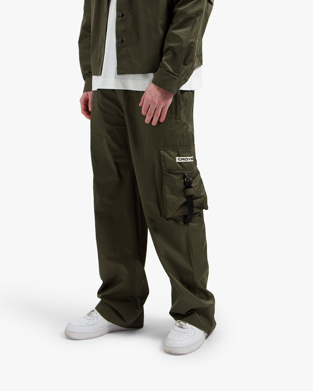 Croyez Etiquette Nylon Pants- Dusty Olive