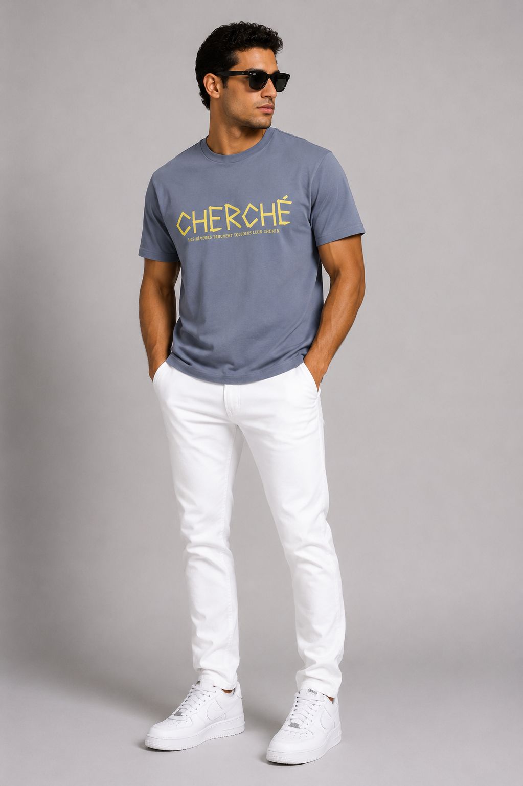 Cherché Oversized Tee- Grey