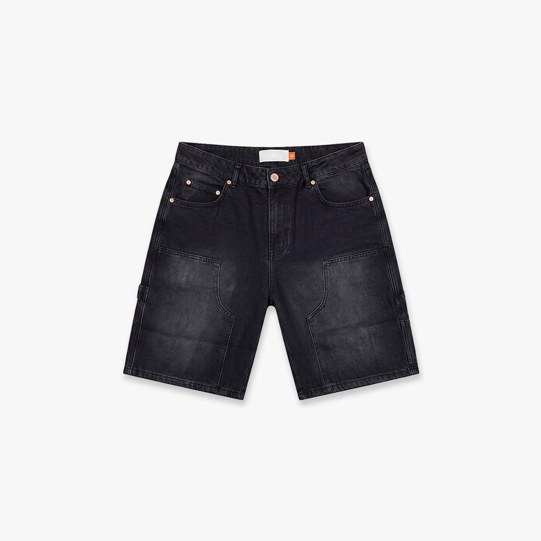 Croyez CD2 Carpenter Denim Shorts- Black