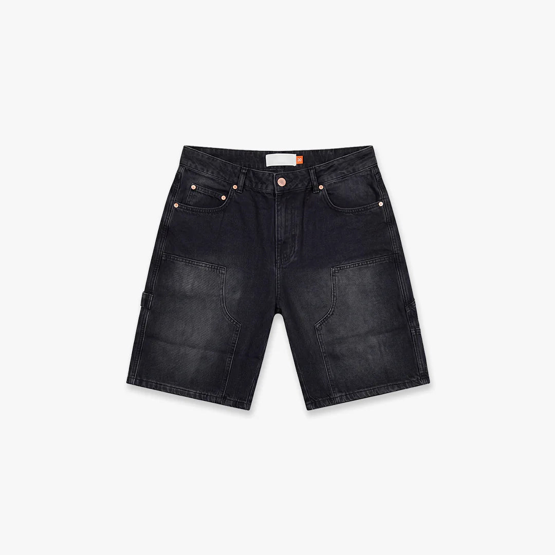 Croyez CD2 Carpenter Denim Shorts- Black