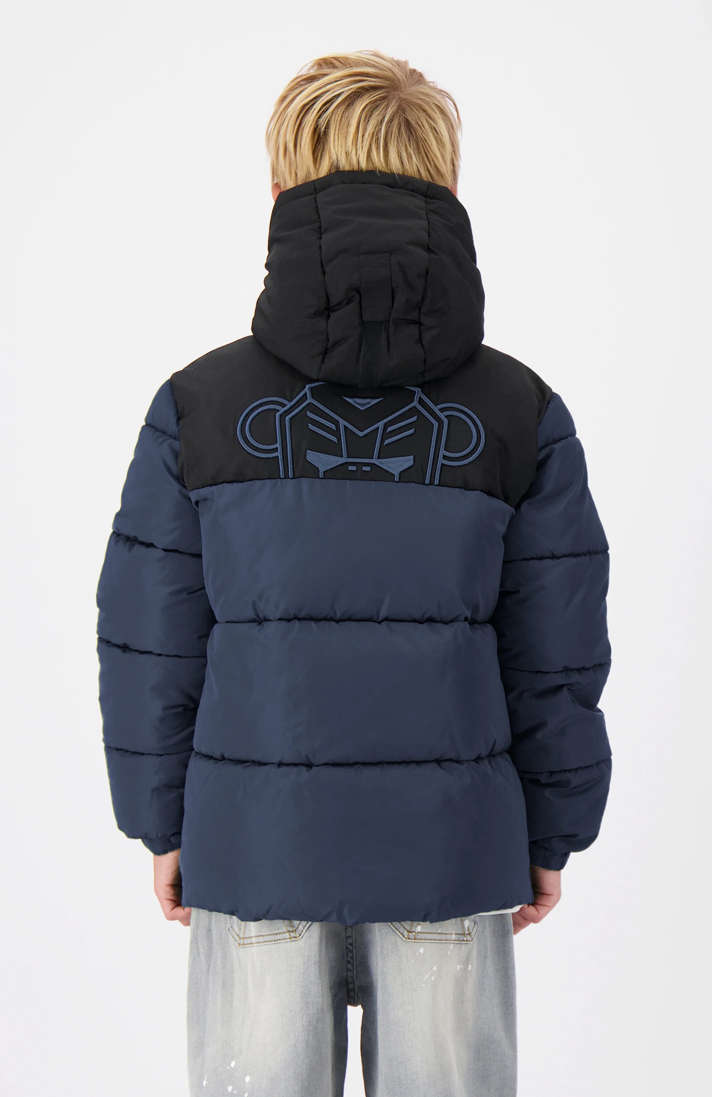 Black Bananas Junior Peek Puffer Jacket- Navy