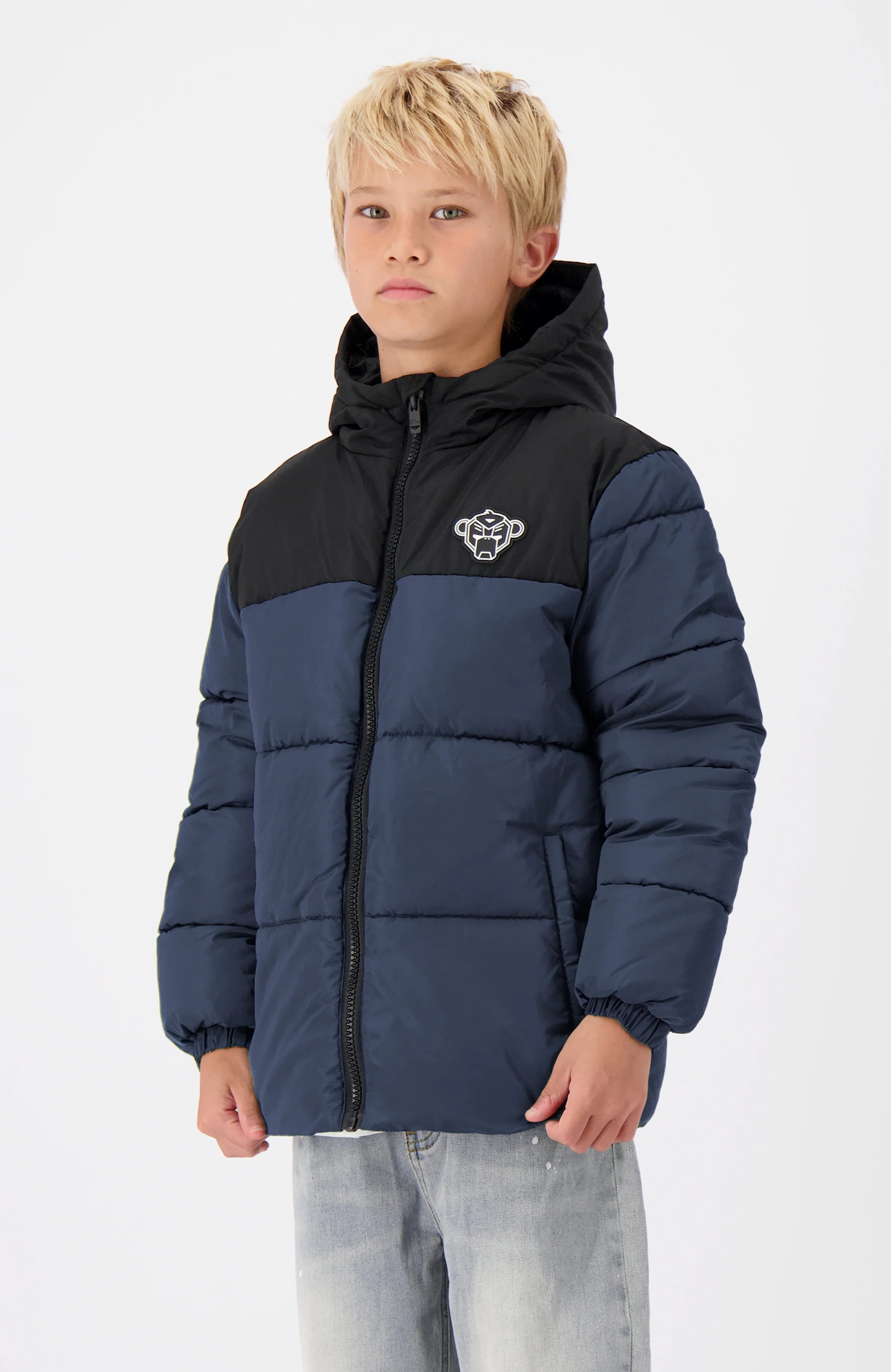 Black Bananas Junior Peek Puffer Jacket- Navy