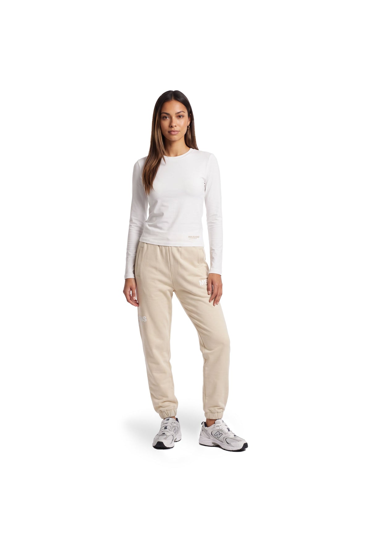 Malelions Women Members Society Longsleeve Top- White