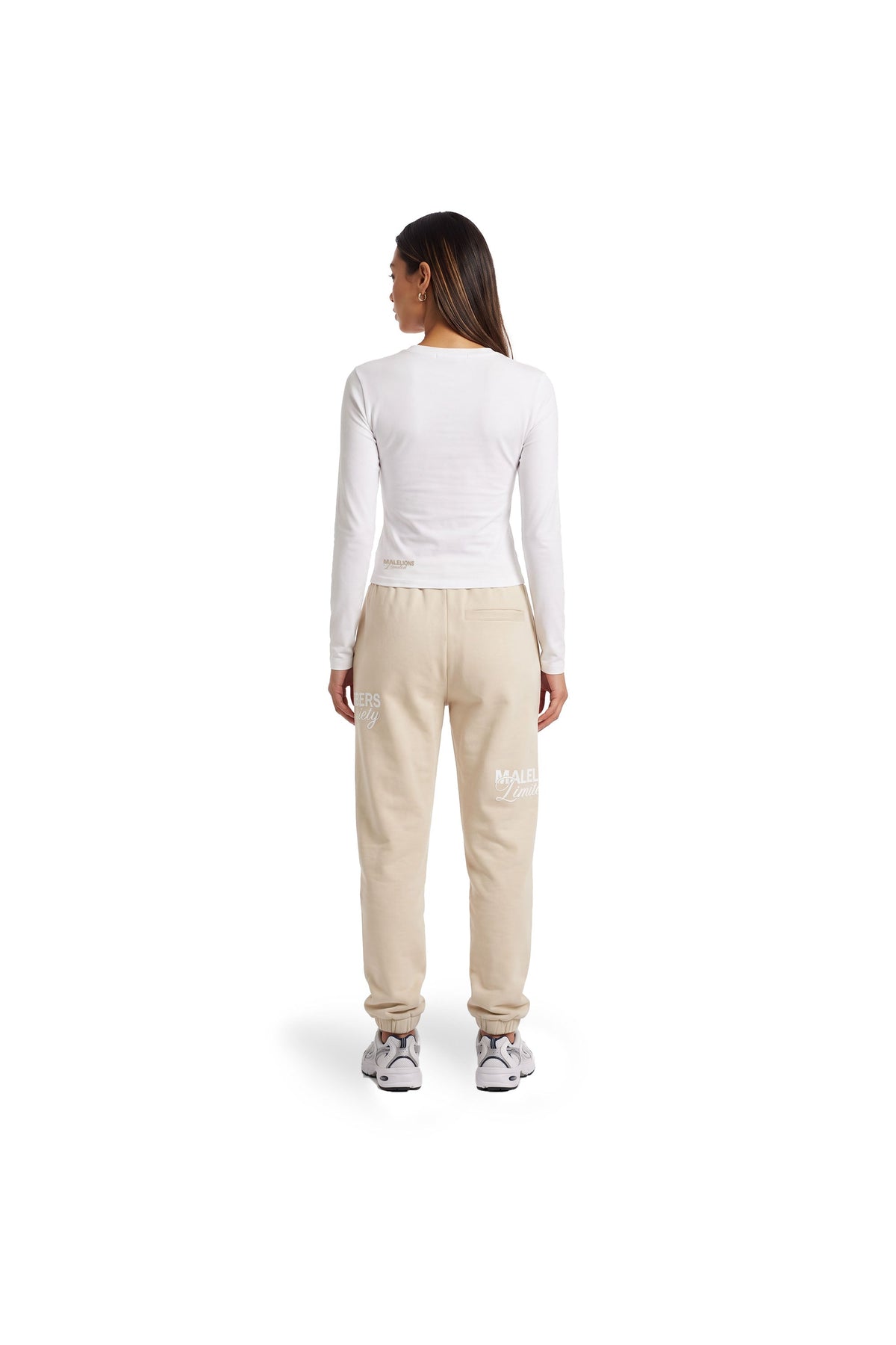 Malelions Women Members Society Longsleeve Top- White