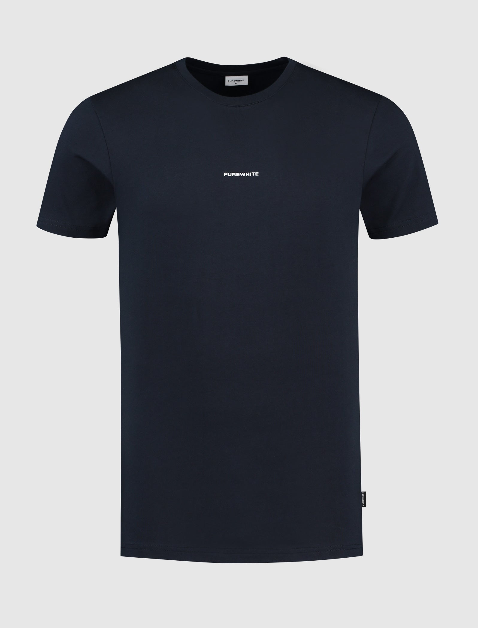 Purewhite T-shirt Essential Logo Blauw