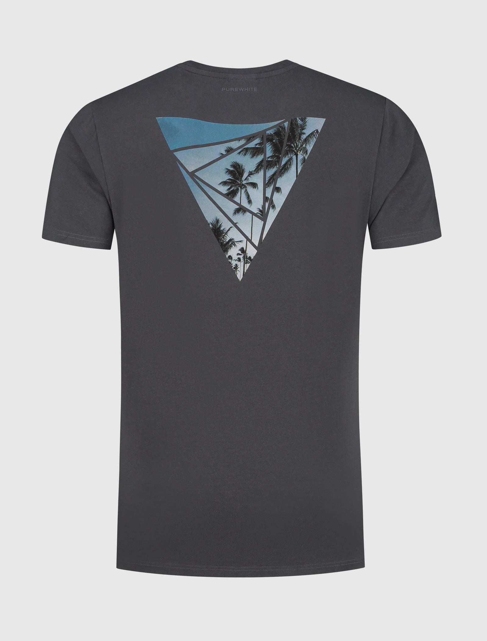 Purewhite T-Shirt Future Triangle grijs