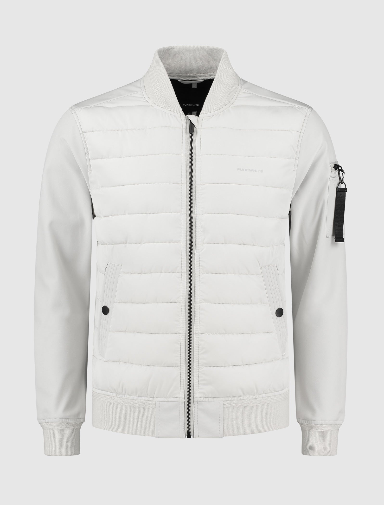 Purewhite Softshell Combo Puffer Jacket Licht Grijs