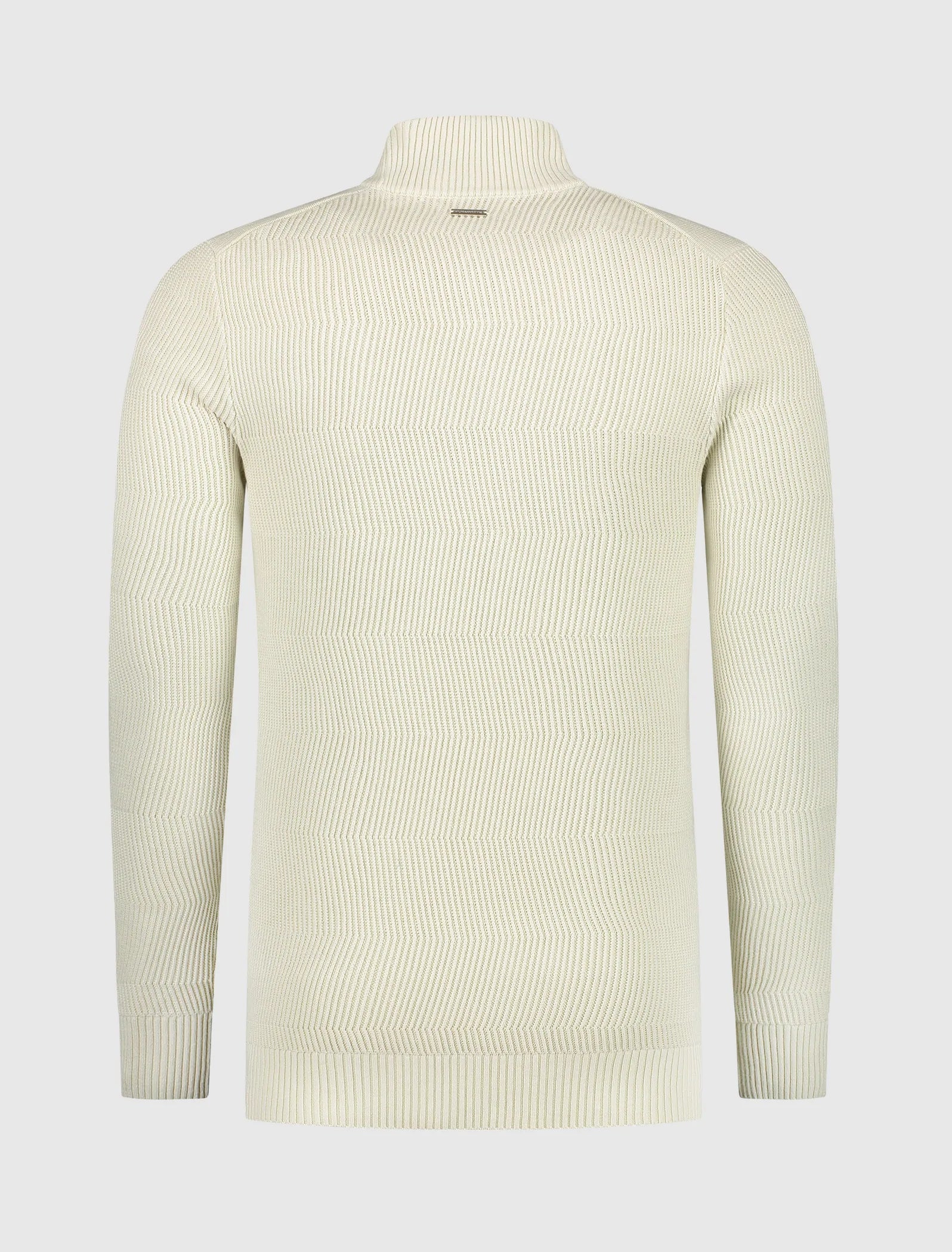 Purewhite Jacquard Knit Mockneck Sweater Off White