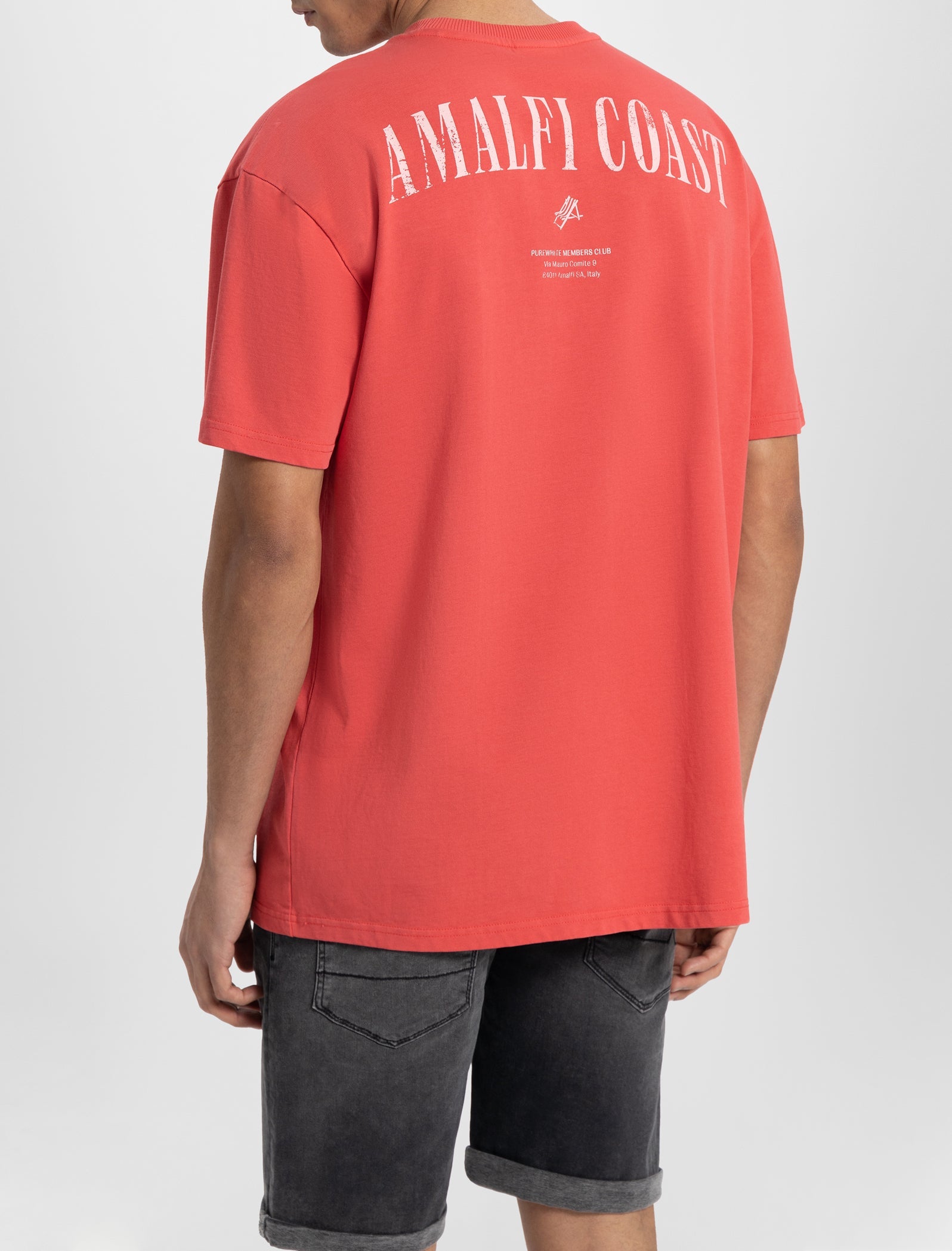 Purewhite Amalfi Club T-shirt Rood