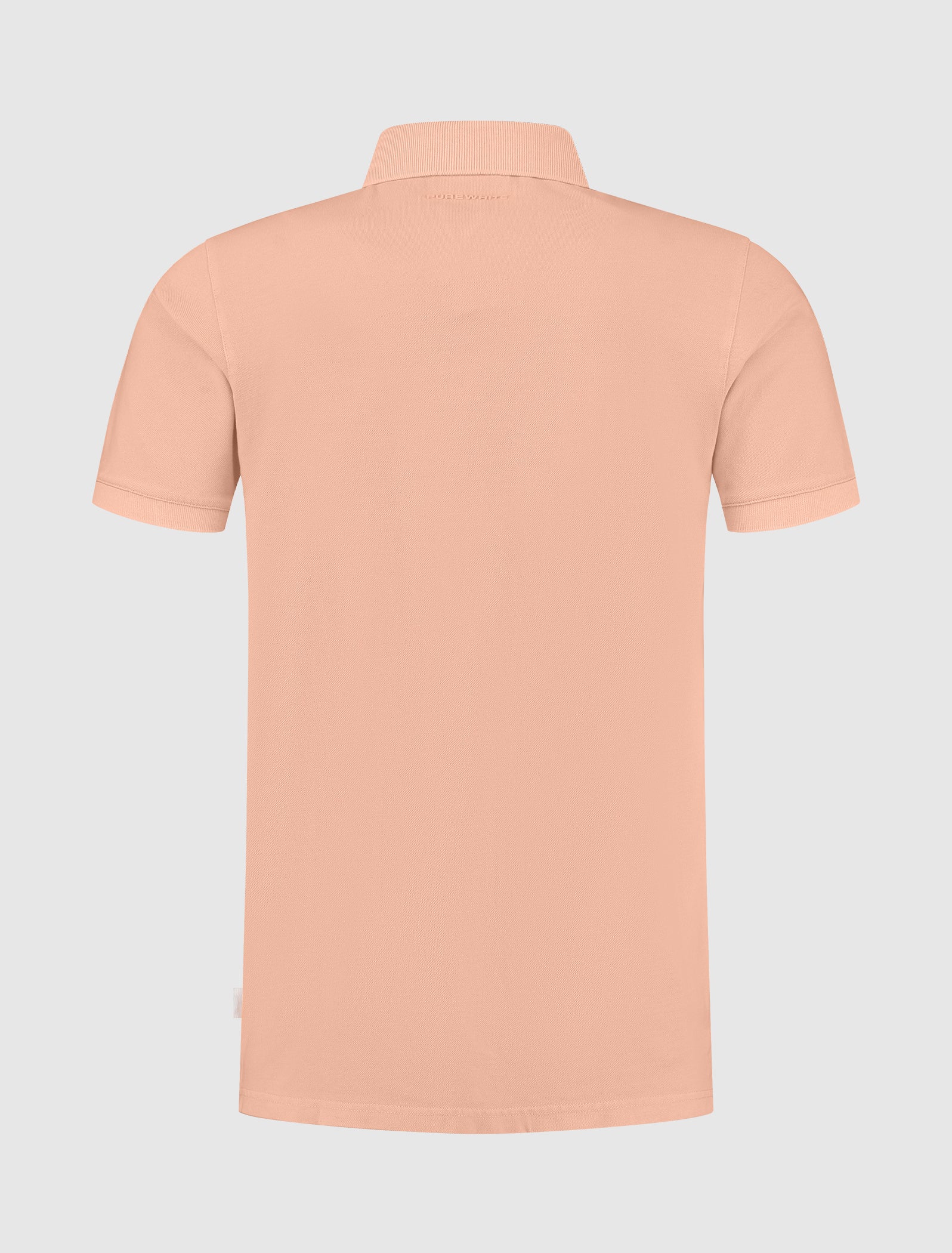 Purewhite Garment Dye Faded Script Polo Oranje