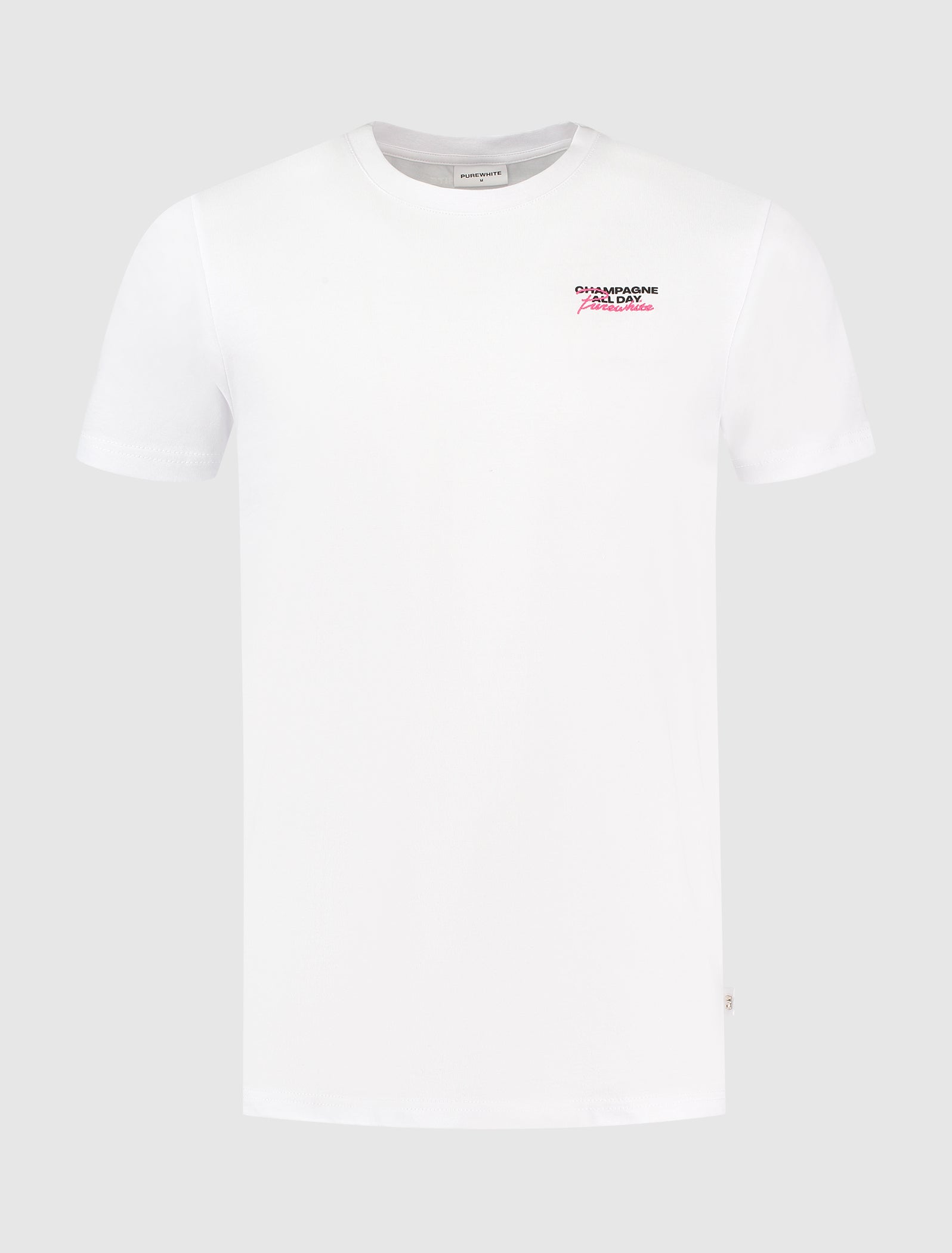 Purewhite Champagne All Day T-shirt Wit