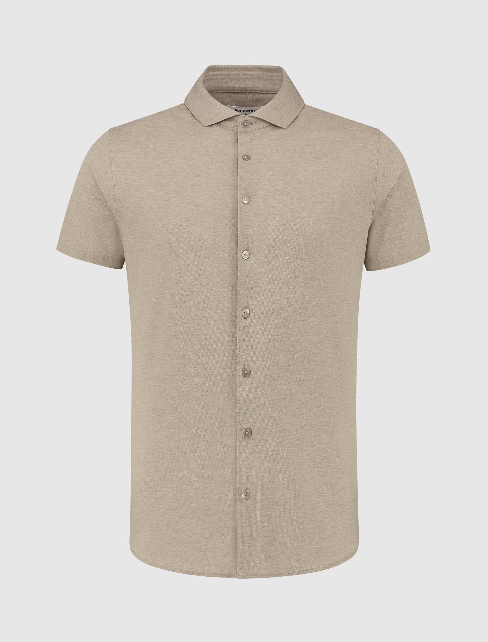 Purewhite Woven Short Sleeve Shirt Zand