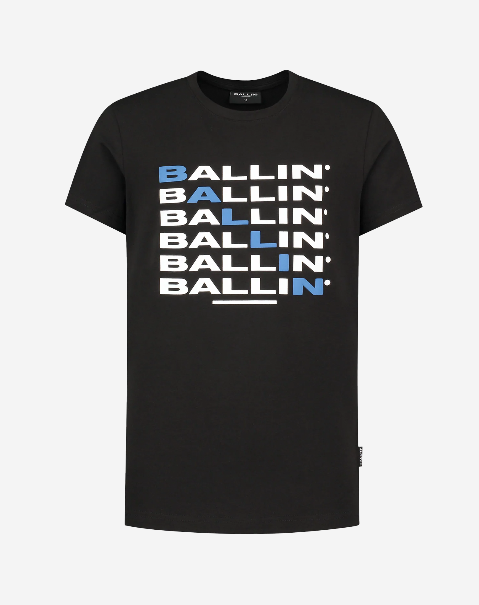 Ballin Kids T-shirt Puff Print Logo's Zwart
