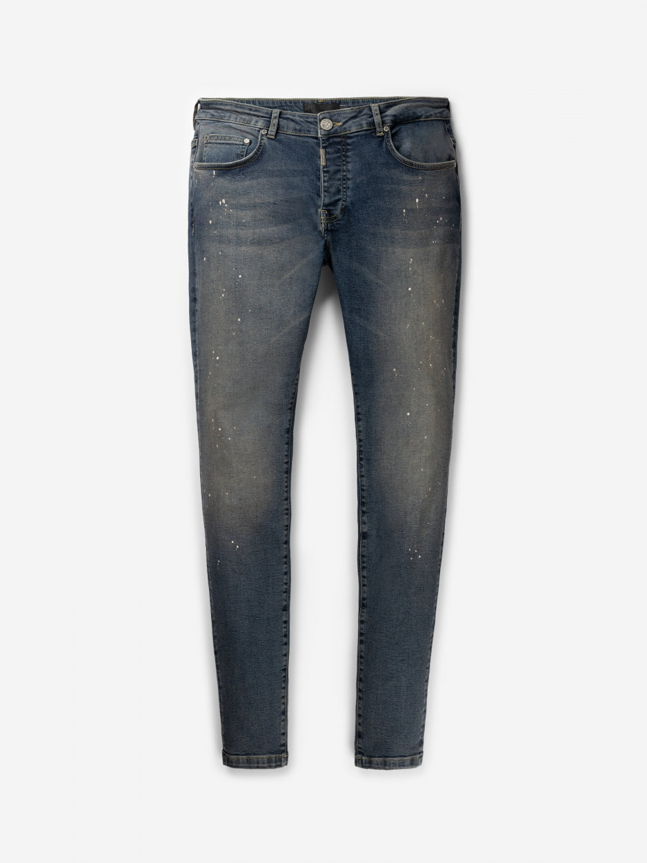 AB Lifestyle Denim Splatter Jeans Mid Blauw