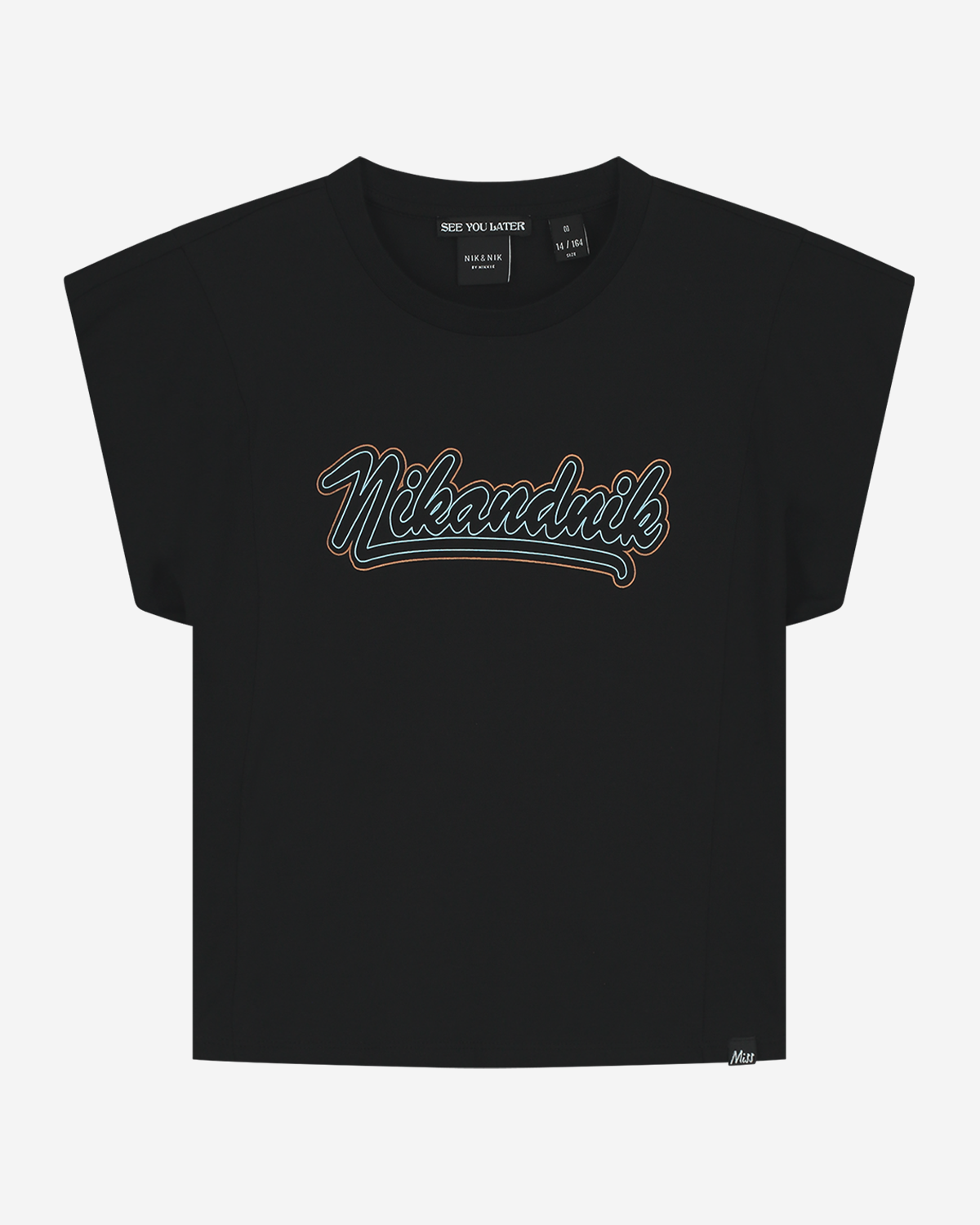 Nik&Nik Pearl Shadow T-shirt Zwart