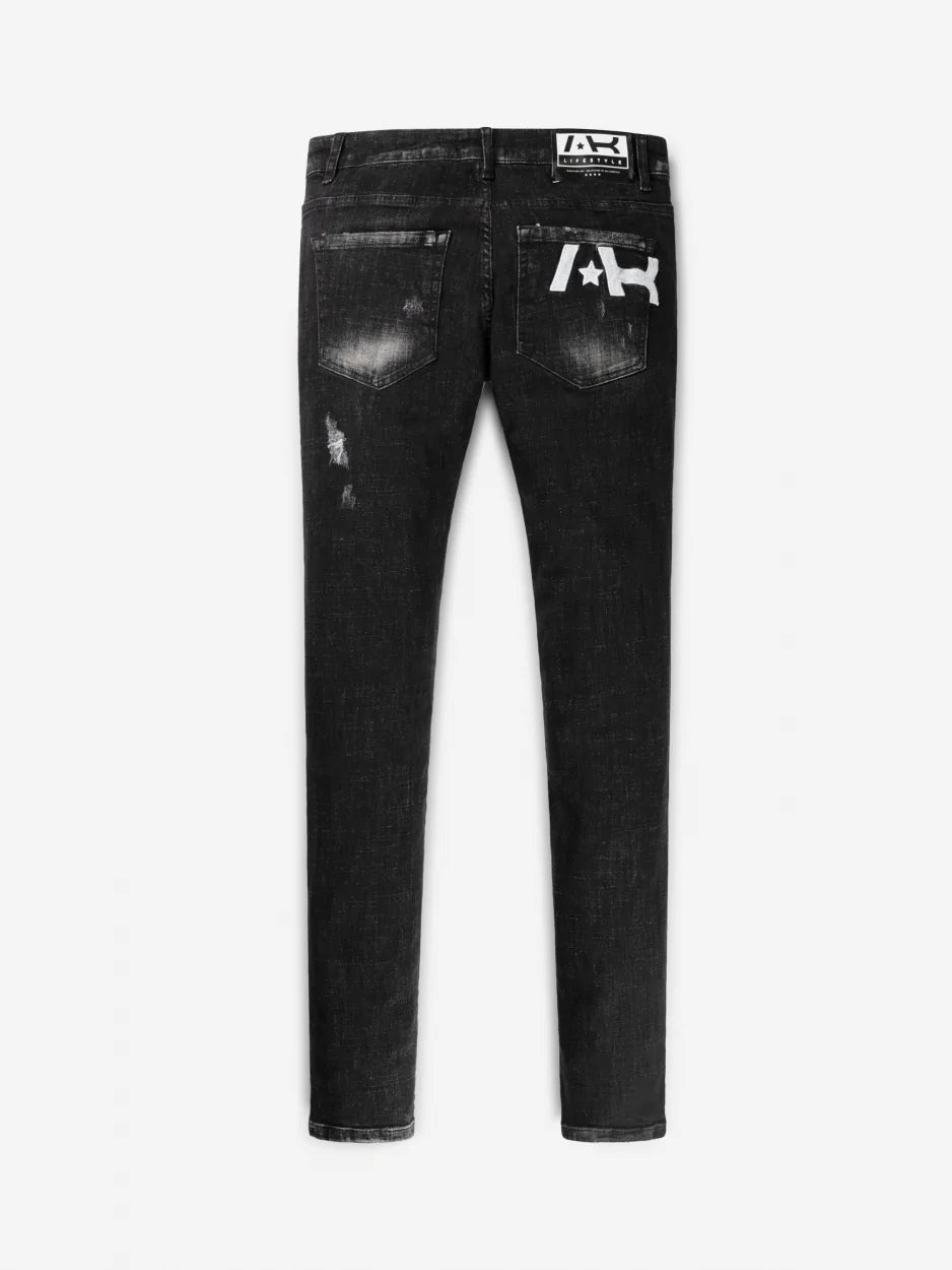 AB Lifestyle Slim Denim Jeans Zwart Washed