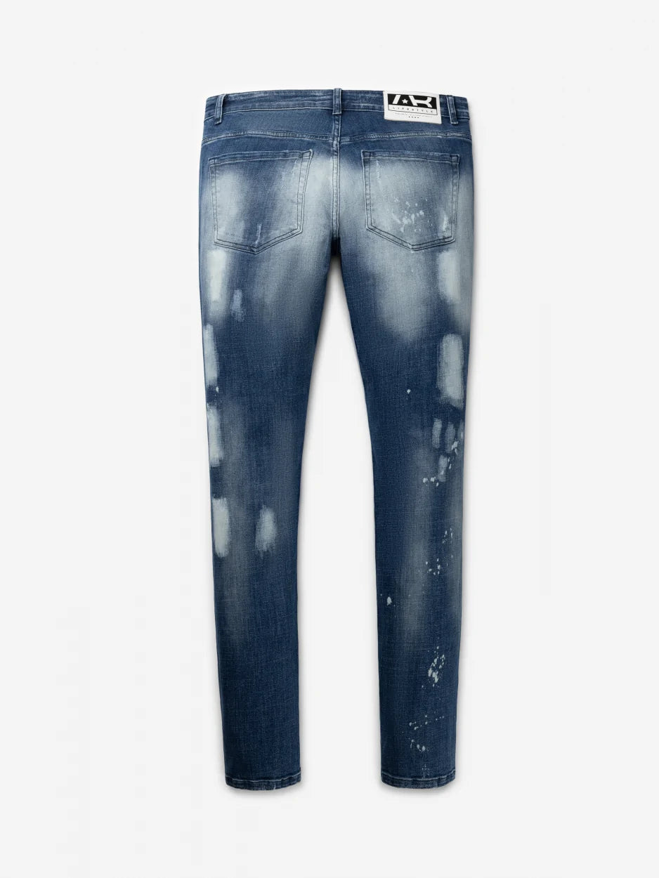 AB Lifestyle Slim Denim Jeans Mid Blauw White Wash
