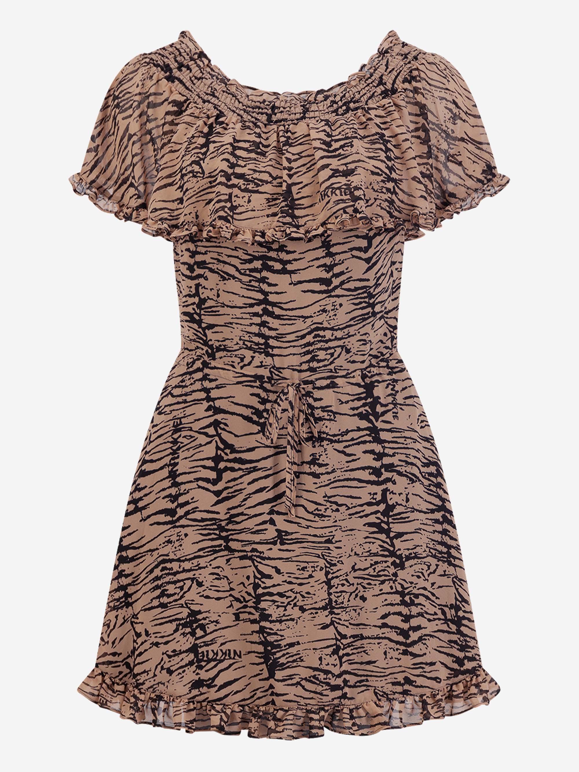 Nikkie Ramona-Lee Dress Print Zwart - Bruin