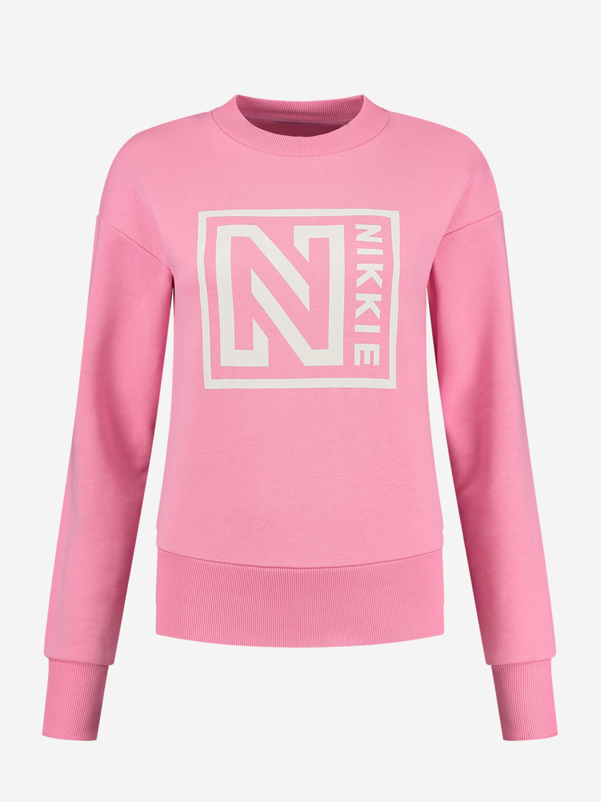 Nikkie Mono Logo Sweater Bubble Gum
