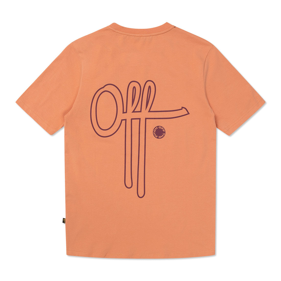 Off The Pitch Slim Fit T-shirt Outline Koraal Roze
